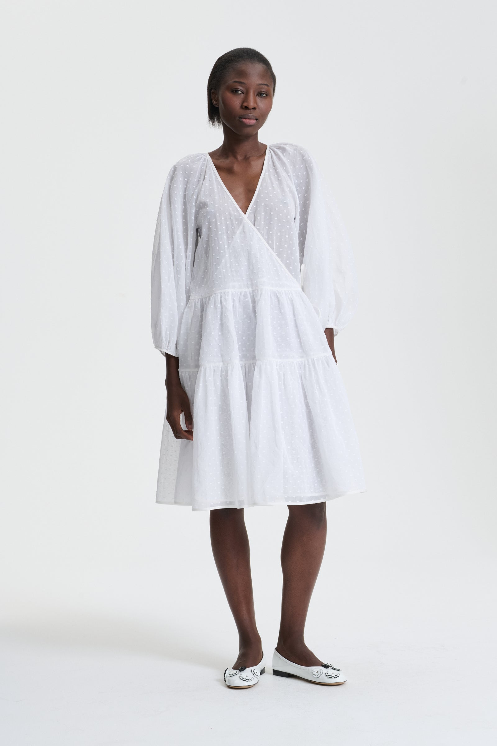 MIRABELLE | DRESS PLUMETIS ORGANDIE WHITE