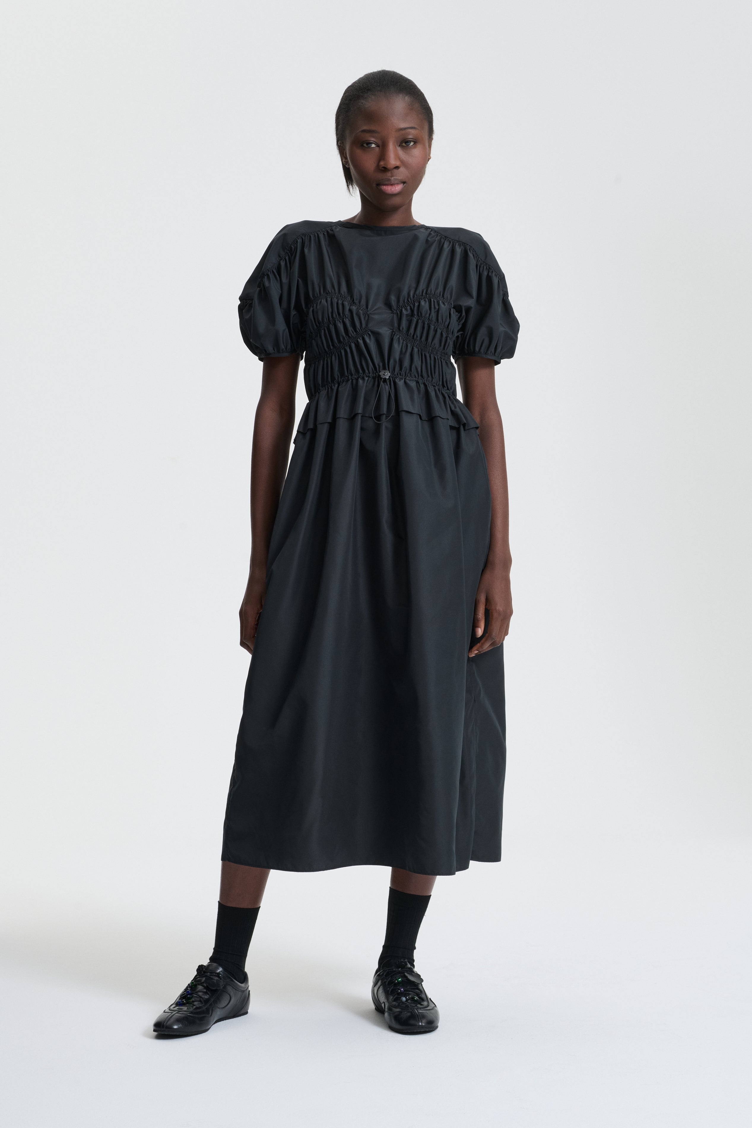 BETSY | DRESS RECYCLED FAILLE BLACK