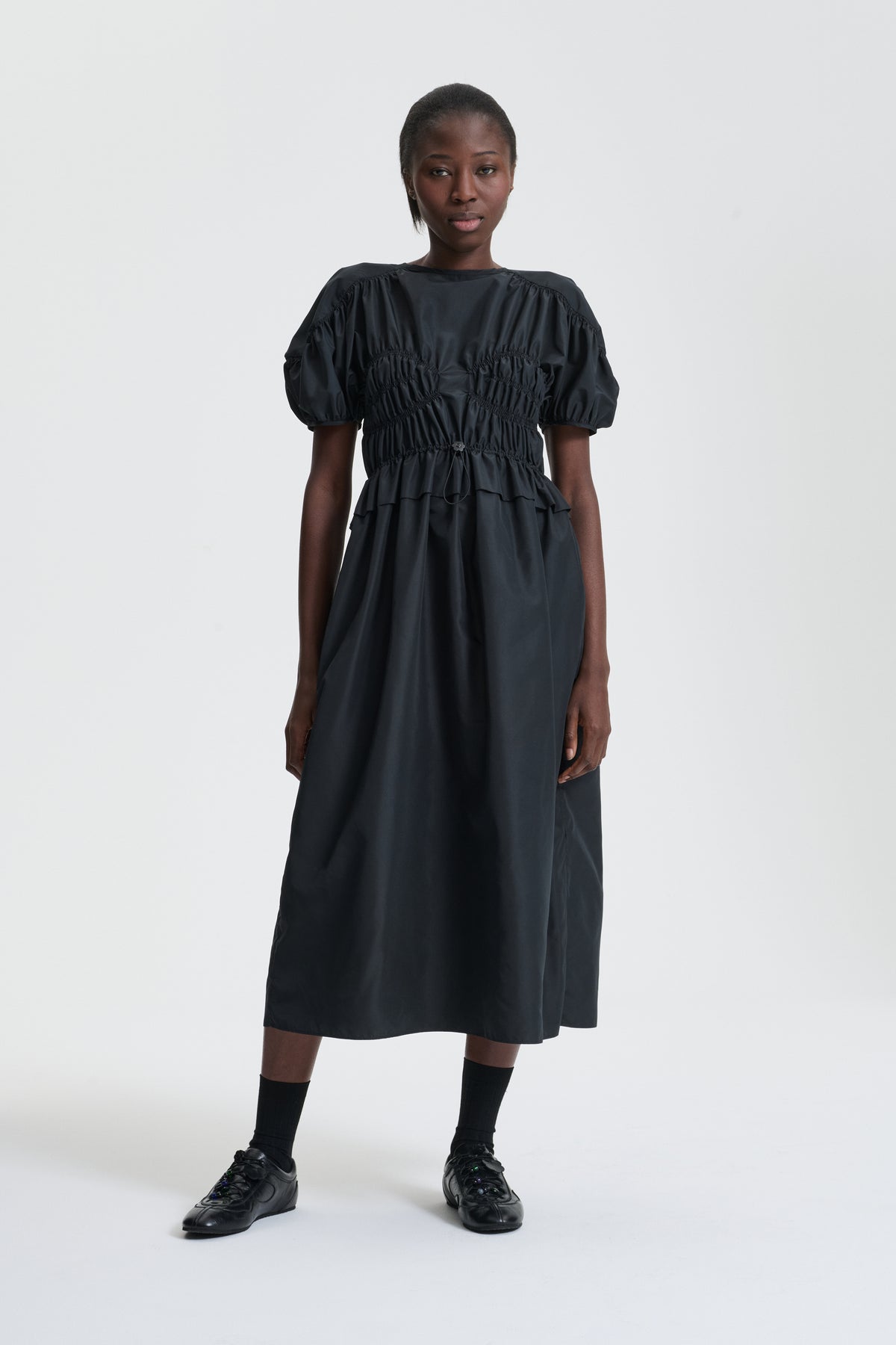 BETSY | DRESS RECYCLED FAILLE BLACK