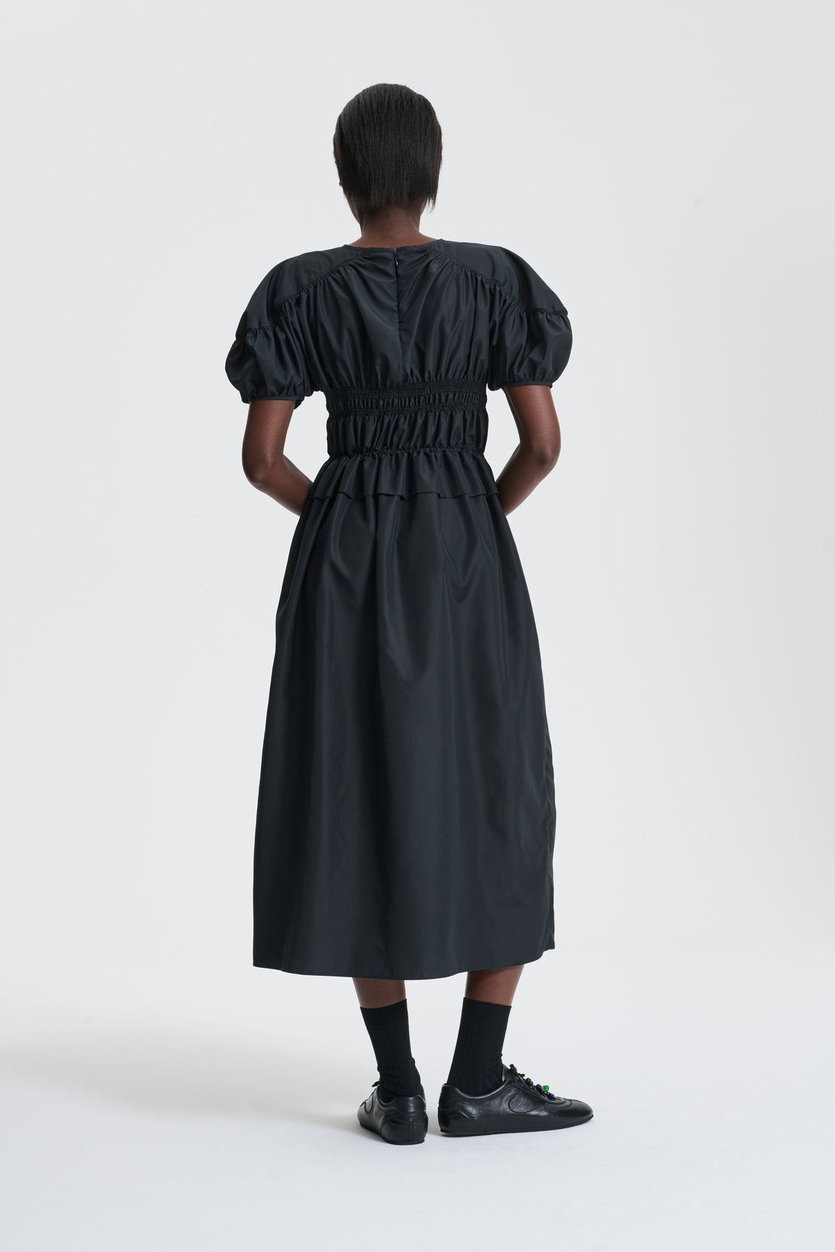 BETSY | DRESS RECYCLED FAILLE BLACK