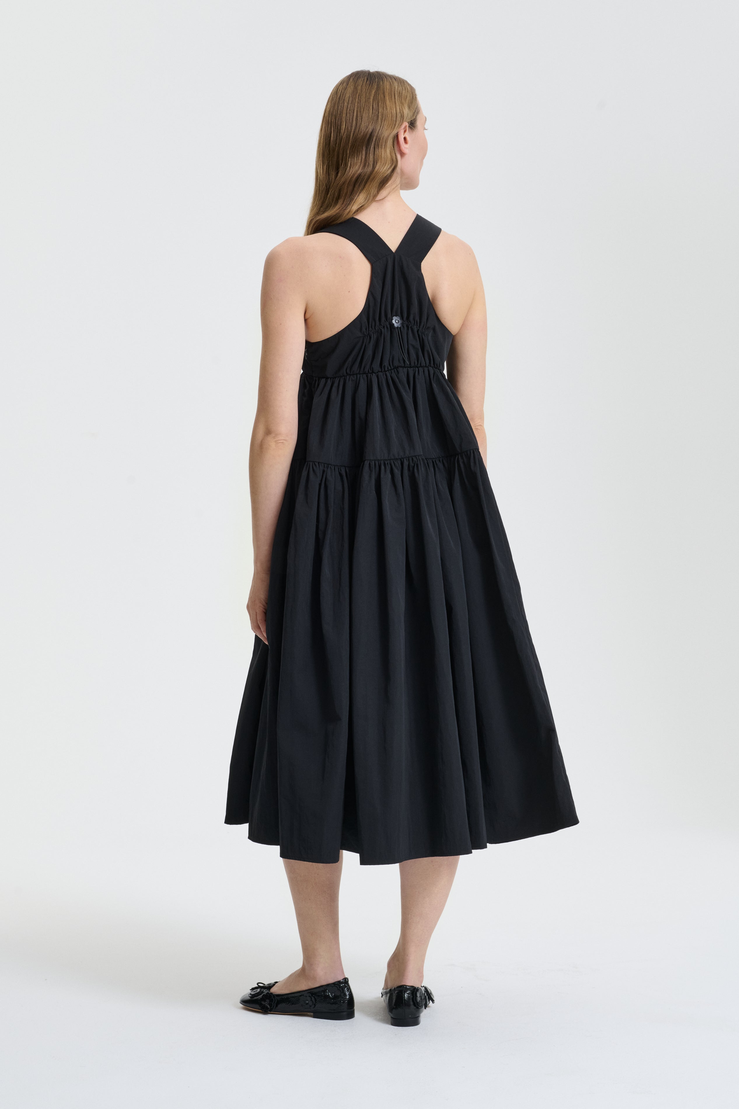 BAILEY | DRESS RECYCLED TAFFETA BLACK