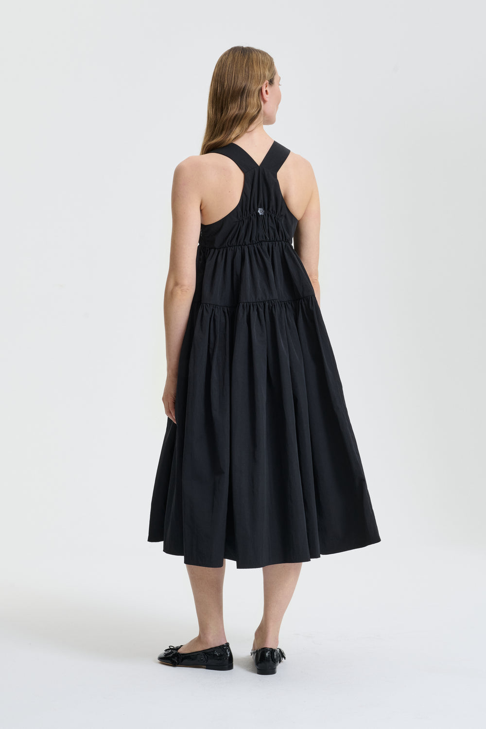 BAILEY | DRESS RECYCLED TAFFETA BLACK