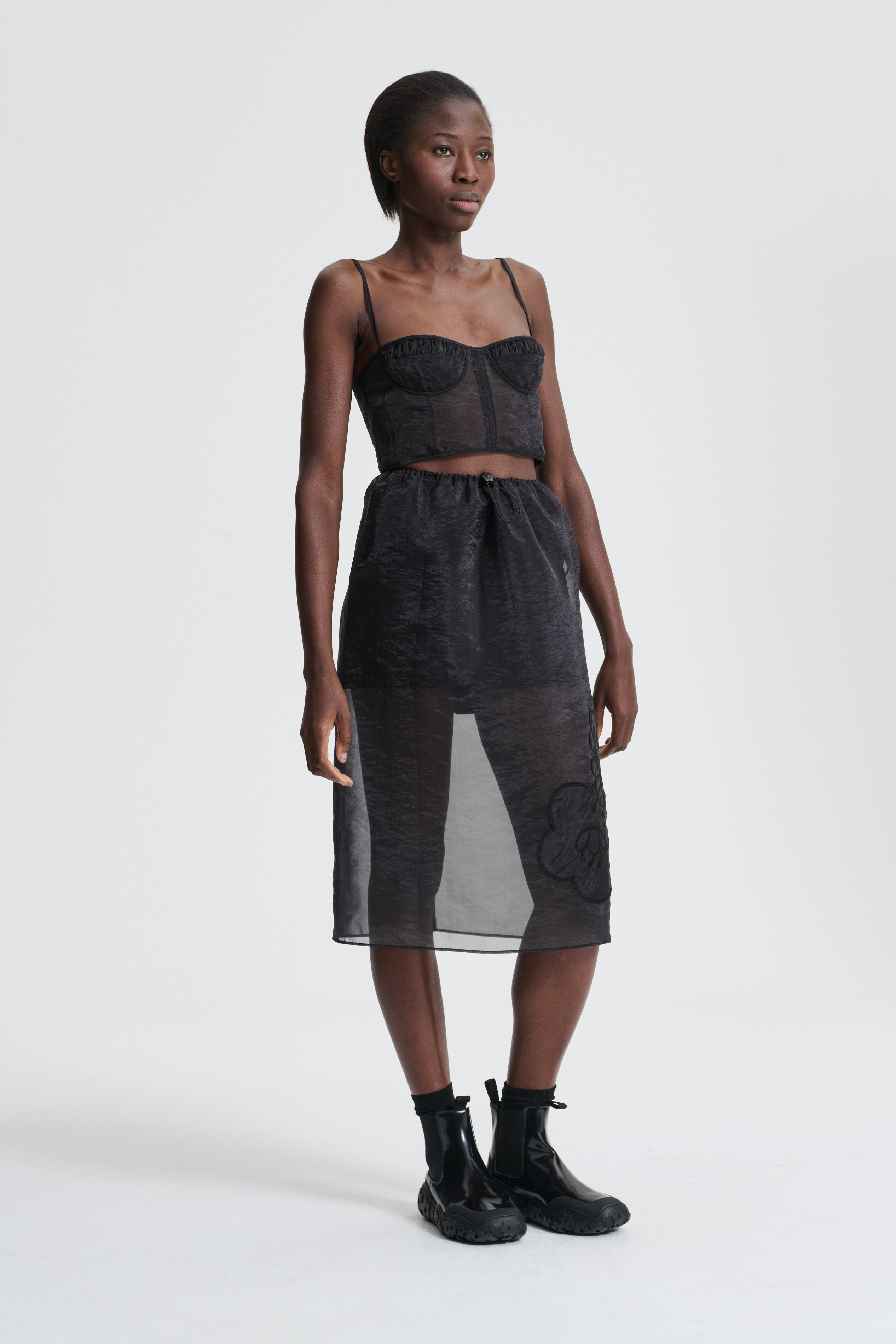 ANYA | BUSTIER LIQUID MYRTIA BLACK