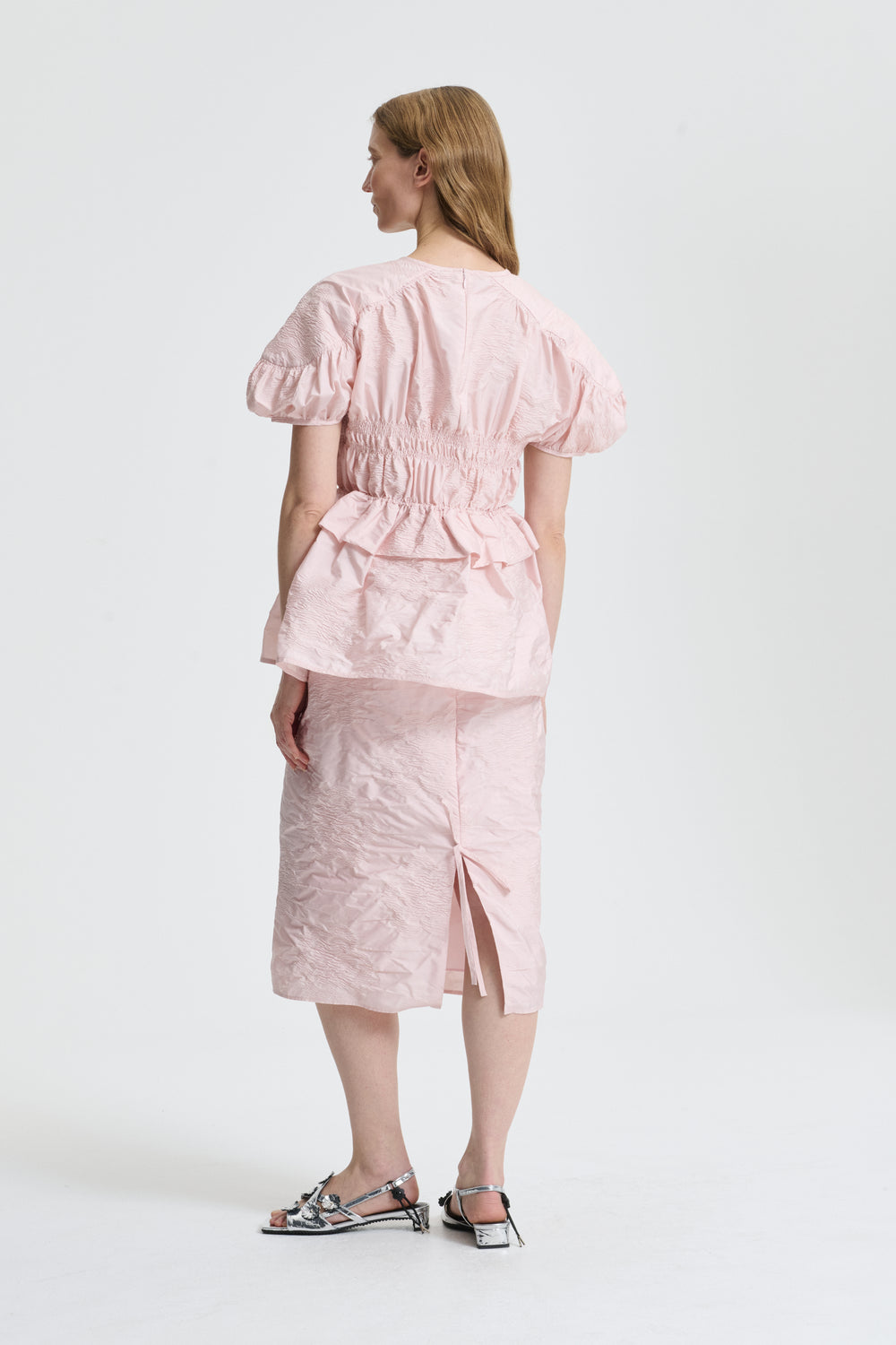 BROOKLYN | TOP BORUS JACQUARD BLUSH PINK