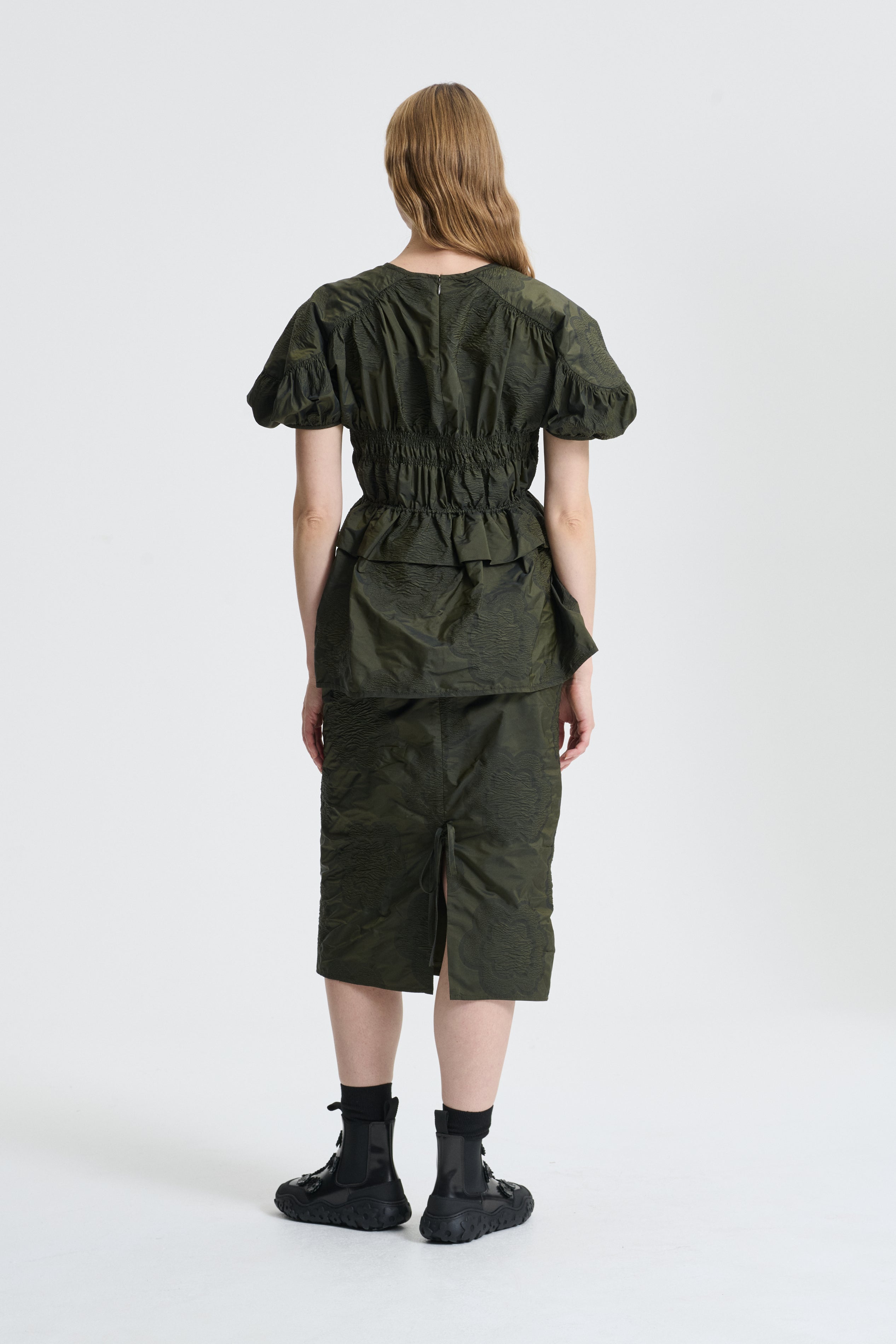 BROOKLYN | TOP BORUS JACQUARD OLIVE