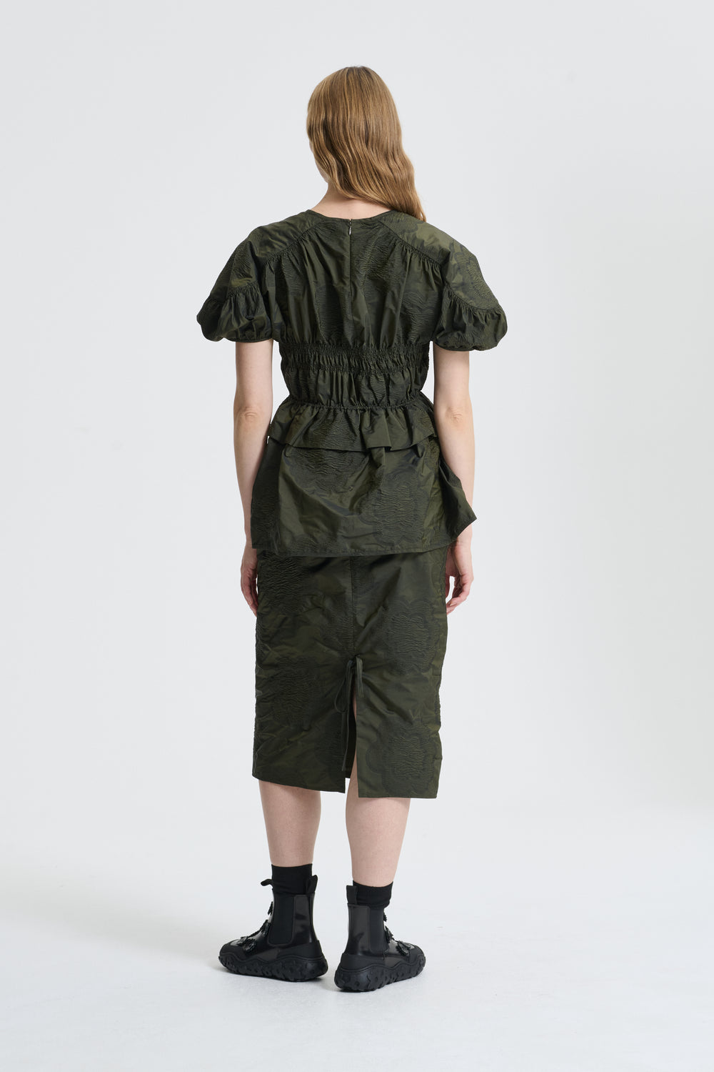BROOKLYN | TOP BORUS JACQUARD OLIVE
