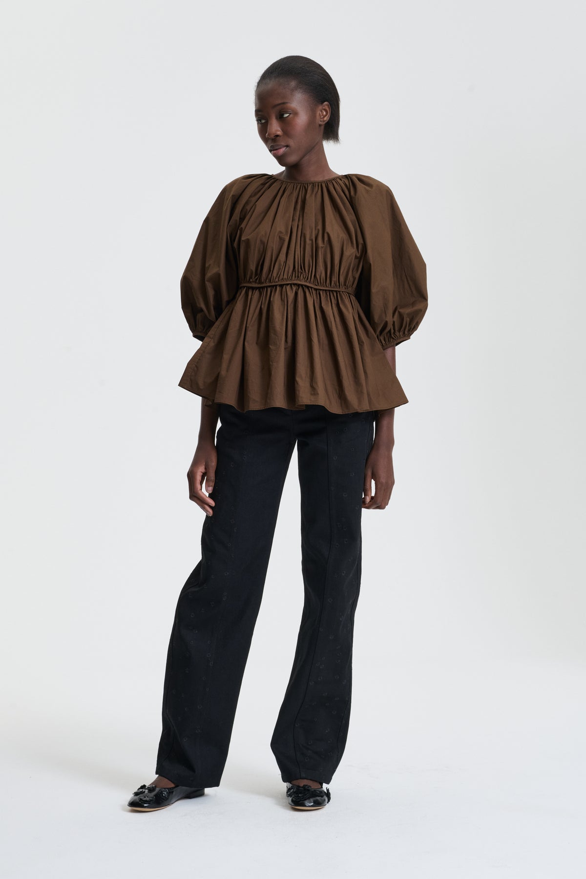 AMO | TOP COTTON BROWN