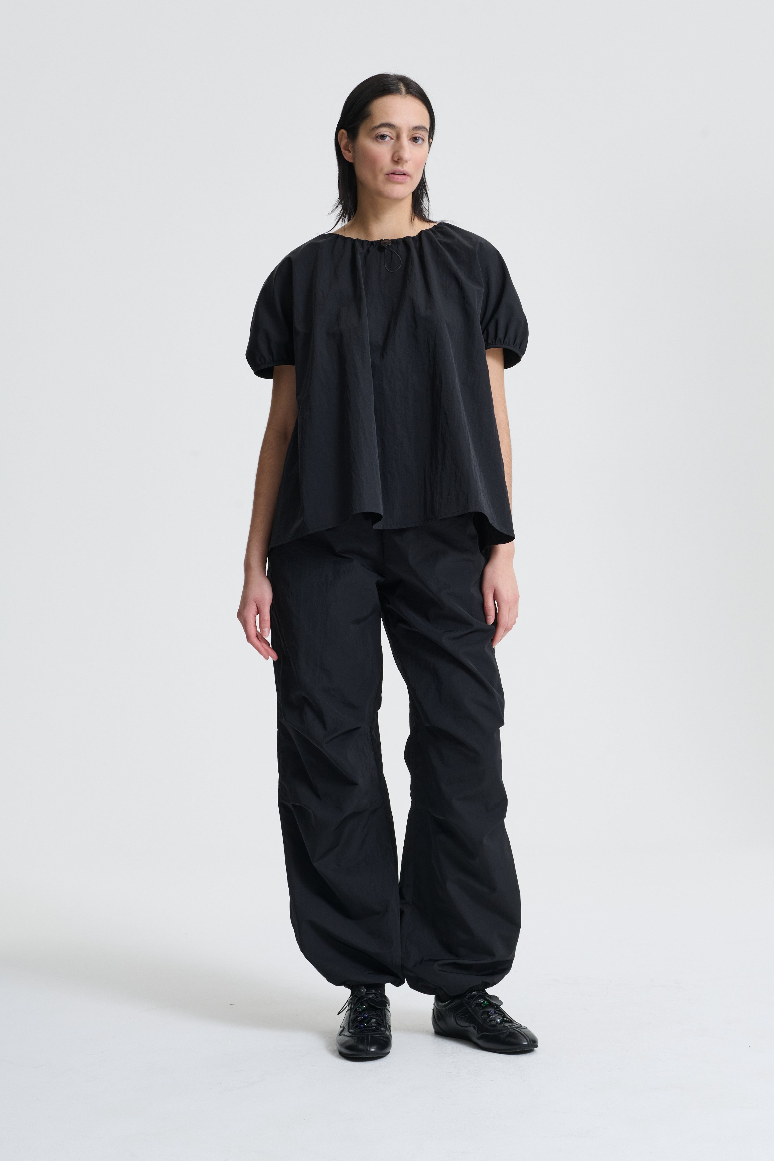 BELLA | TOP RECYCLED TAFFETA BLACK