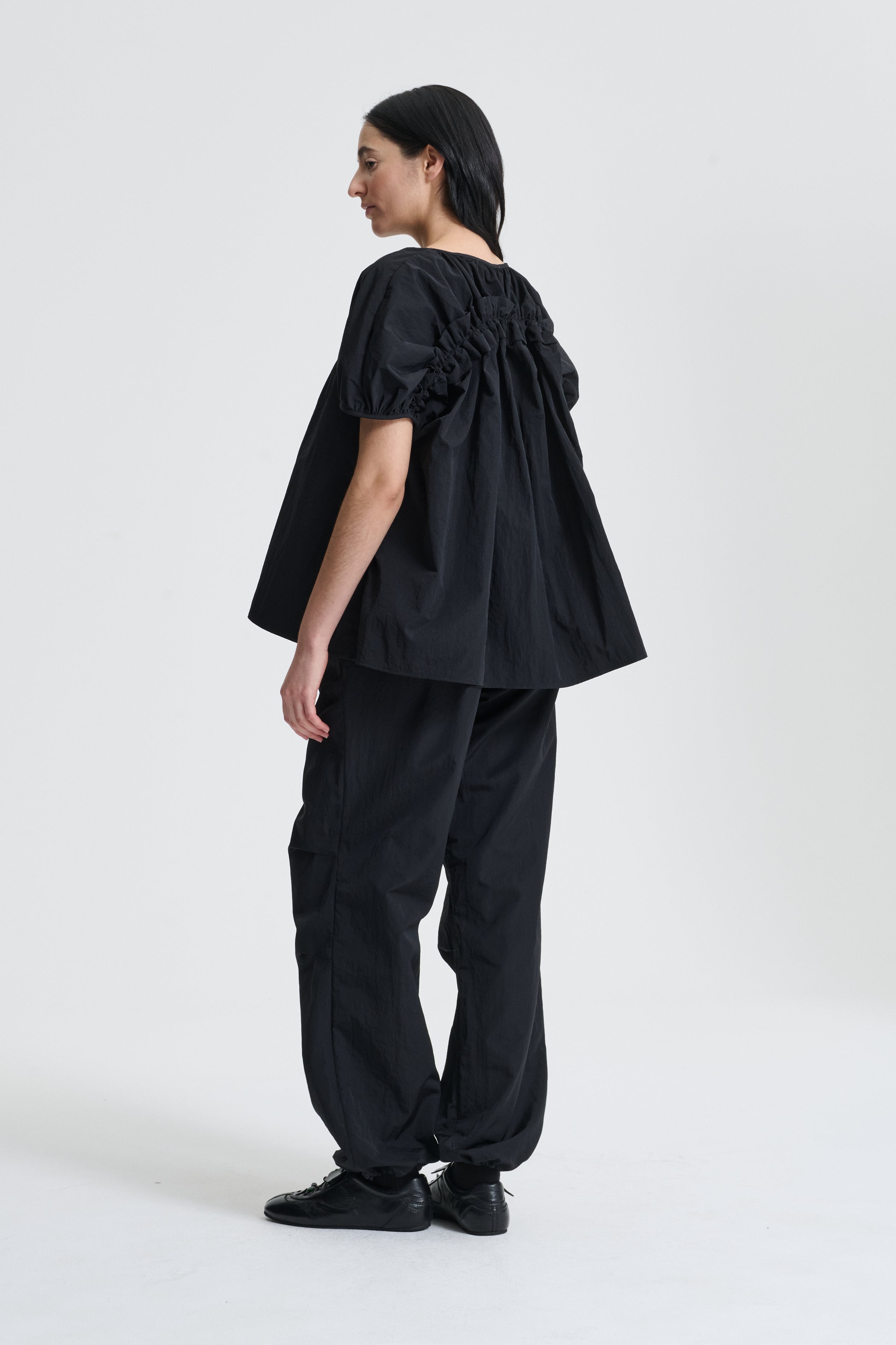 BELLA | TOP RECYCLED TAFFETA BLACK