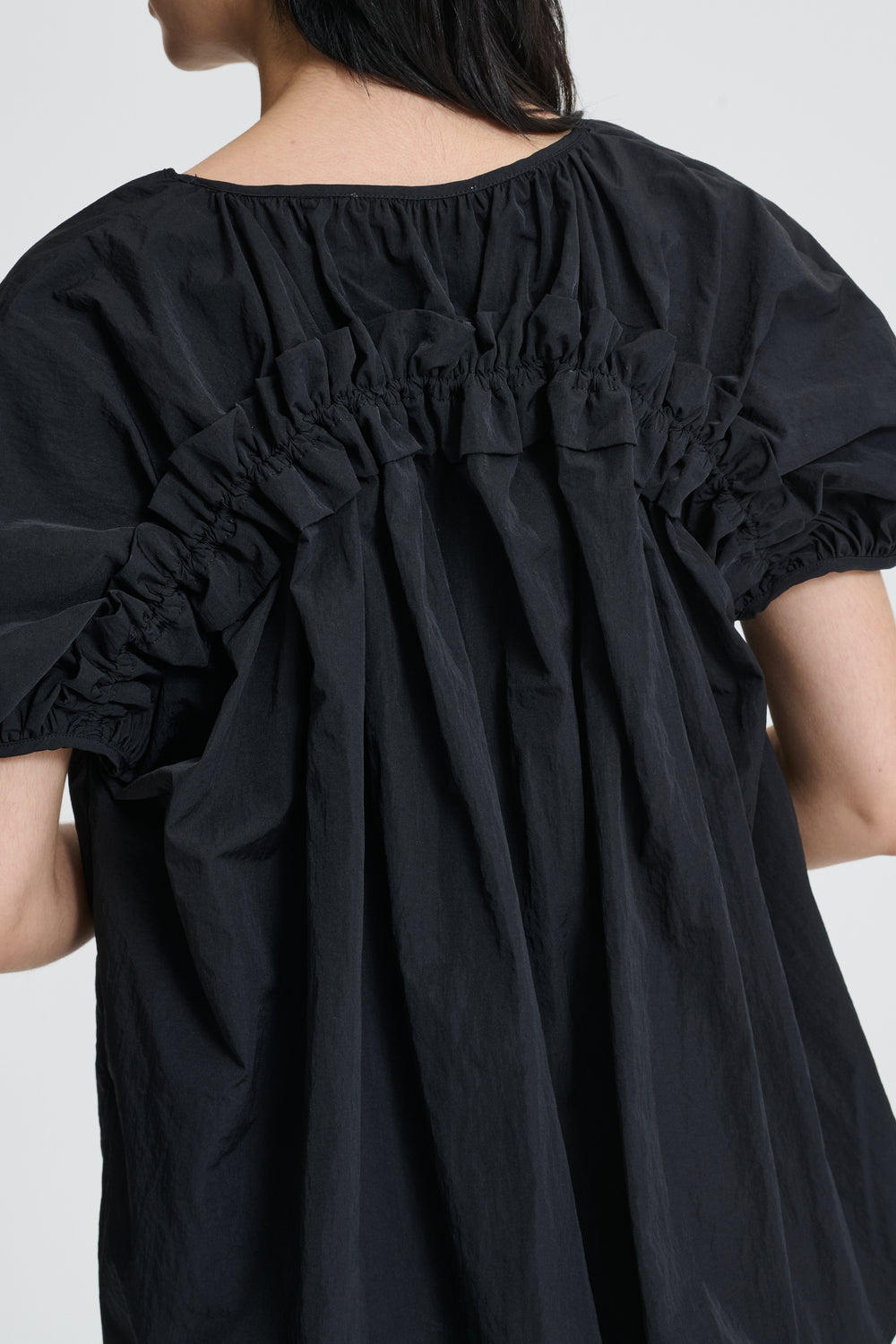 BELLA | TOP RECYCLED TAFFETA BLACK