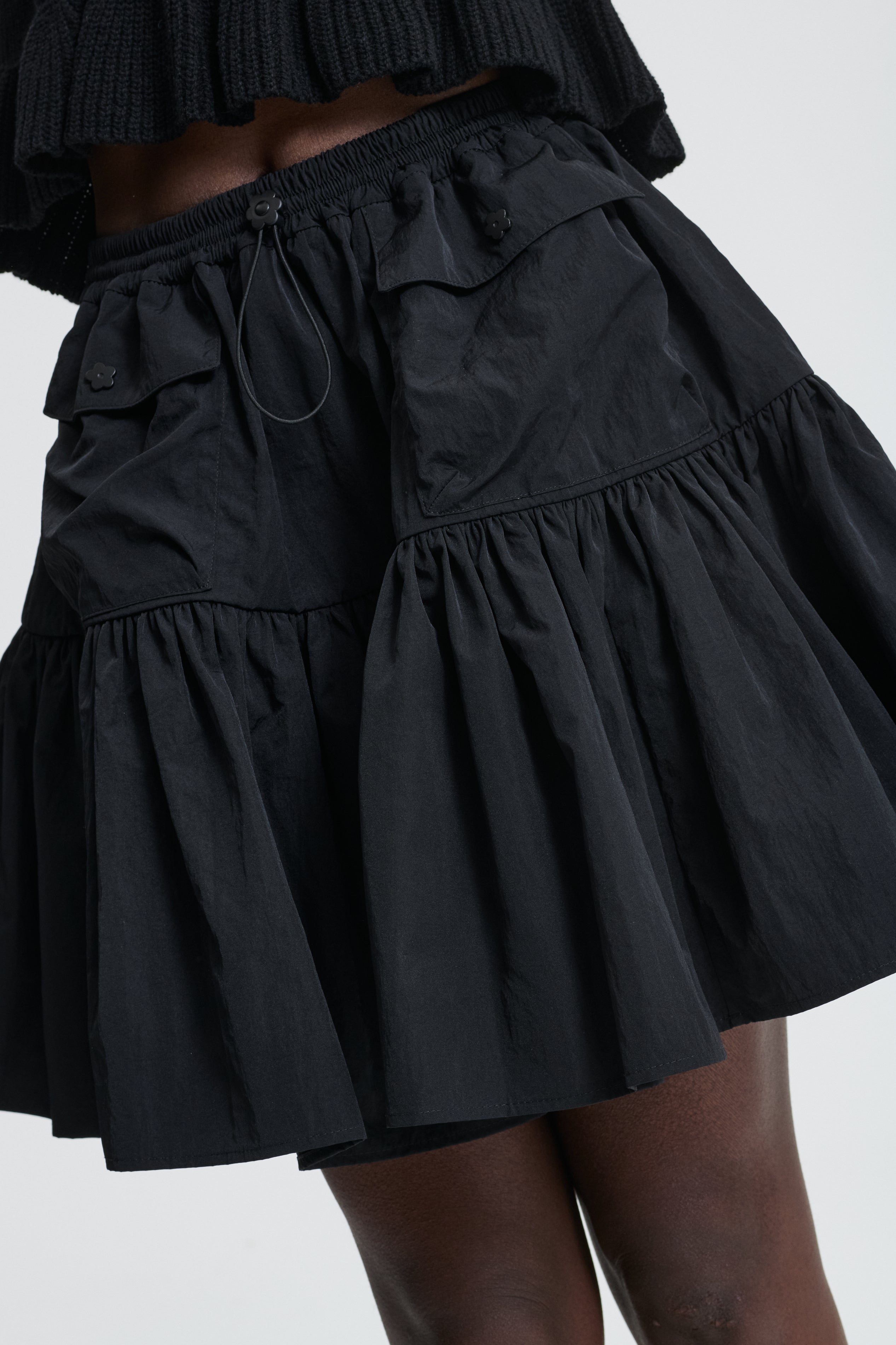 BLAIR | SKIRT RECYCLED TAFFETA BLACK