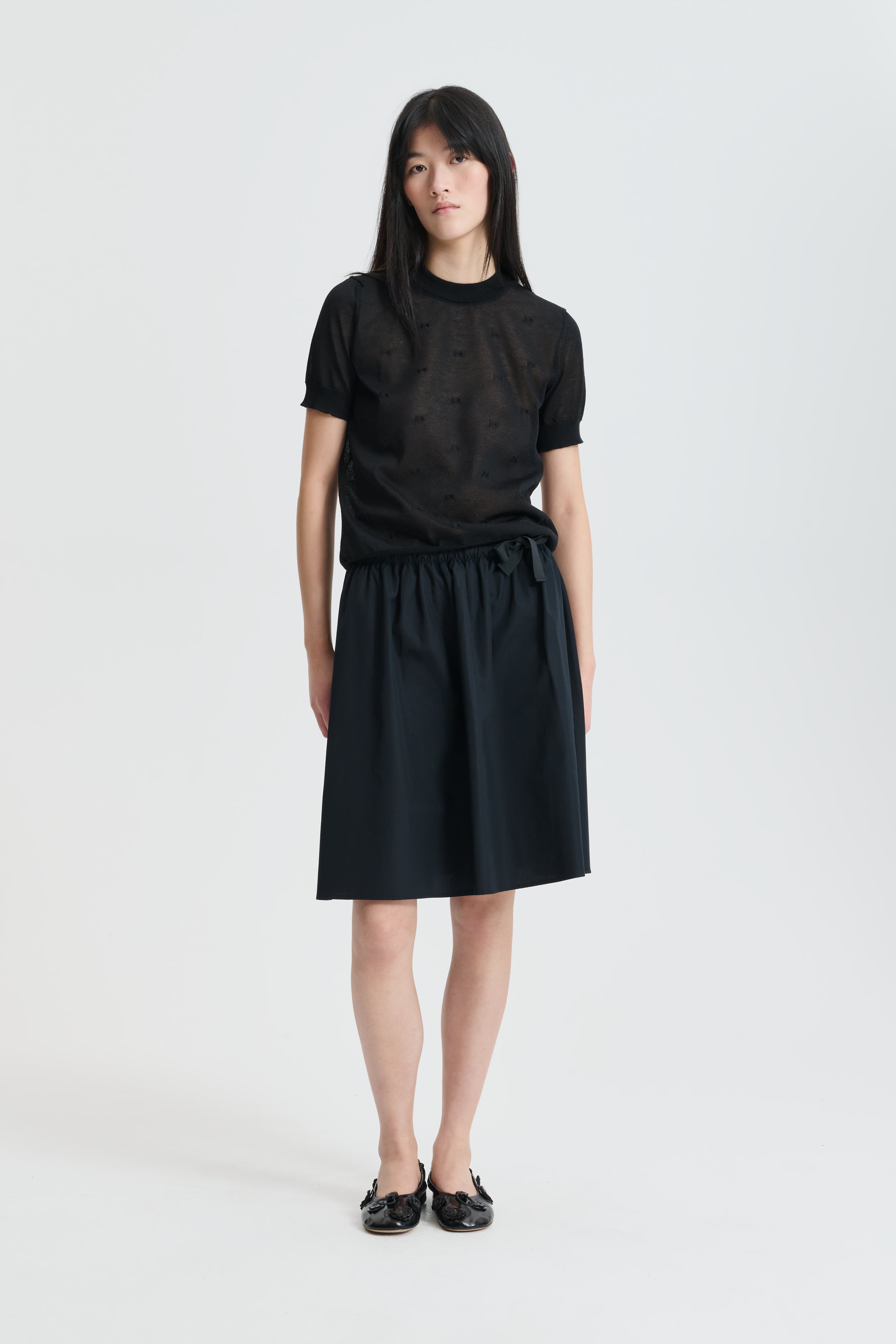 CBFILLO | TOP PRETTY BOW KNIT BLACK