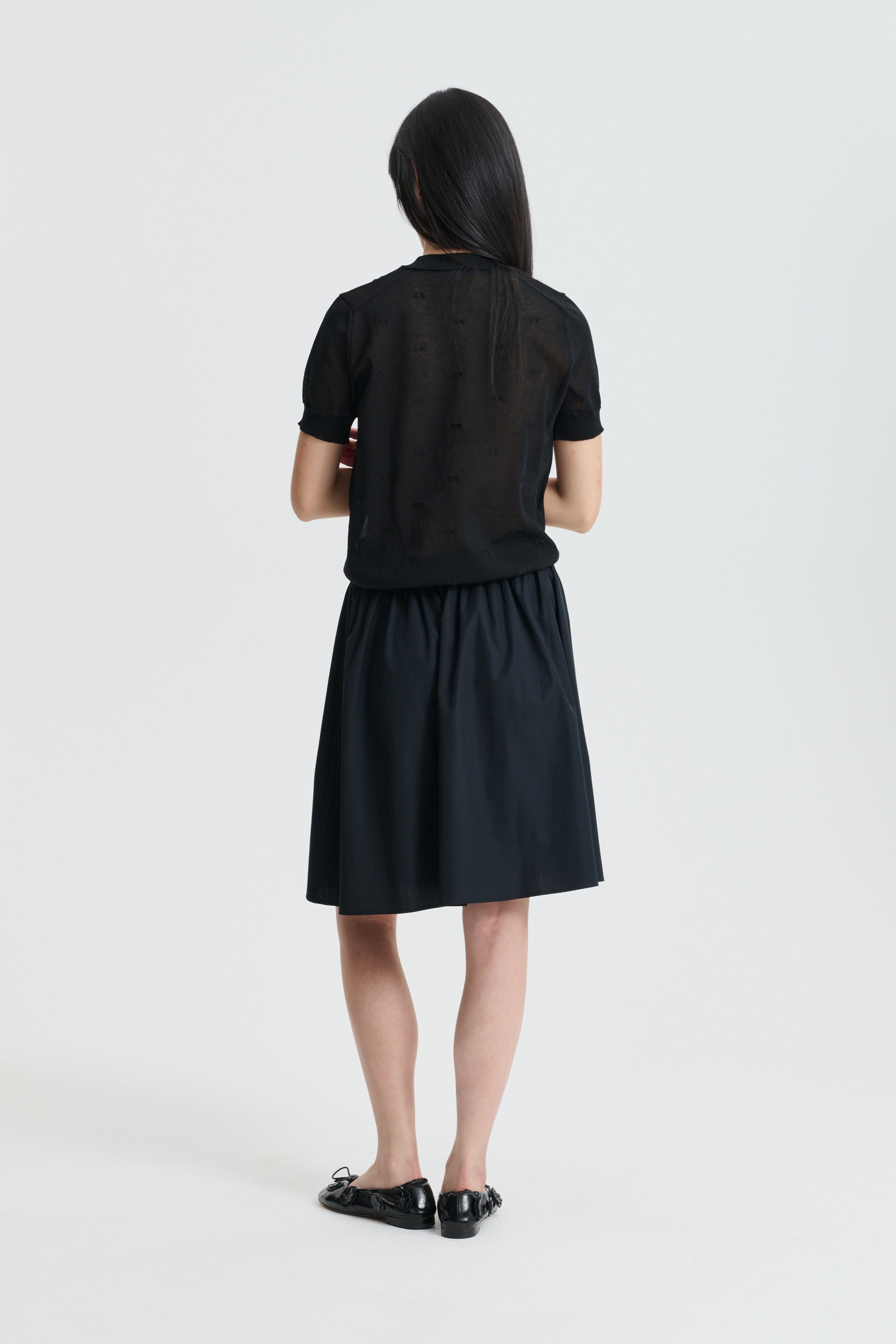 CBFILLO | TOP PRETTY BOW KNIT BLACK