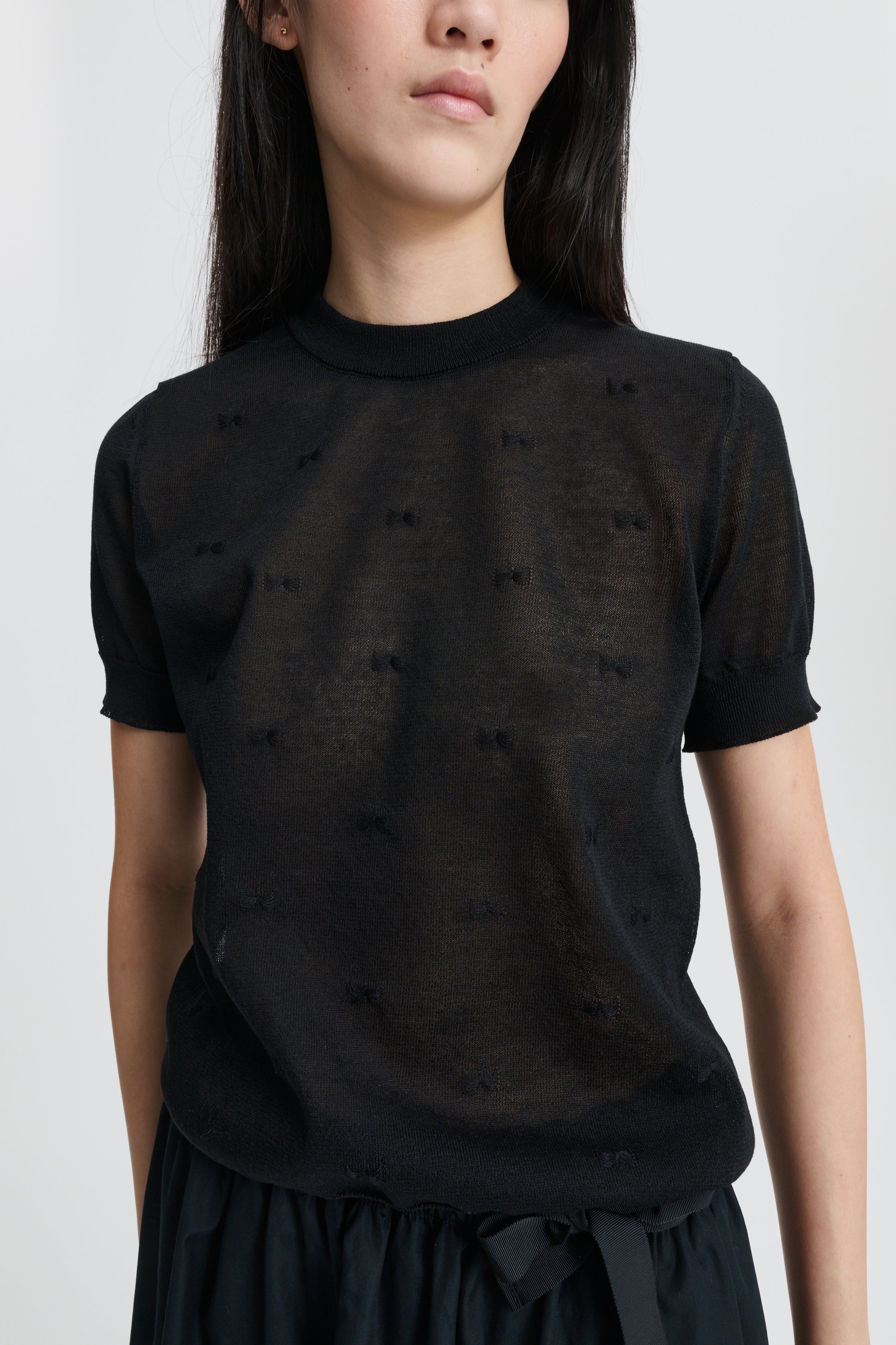 CBFILLO | TOP PRETTY BOW KNIT BLACK
