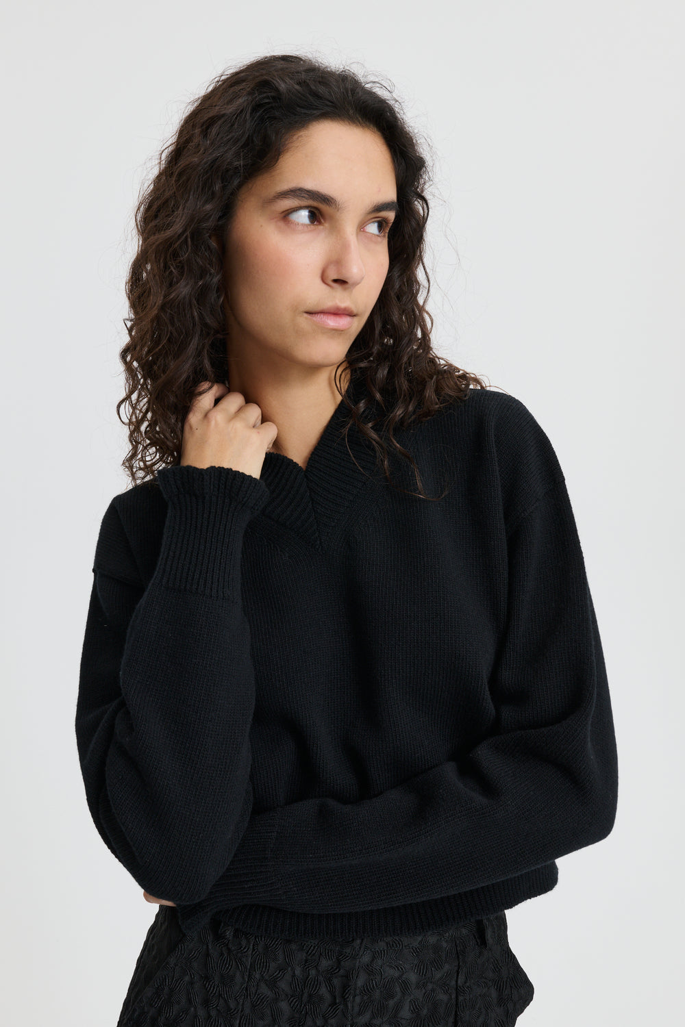 CBDRUSILLA | JUMPER MERINO WOOL BLACK