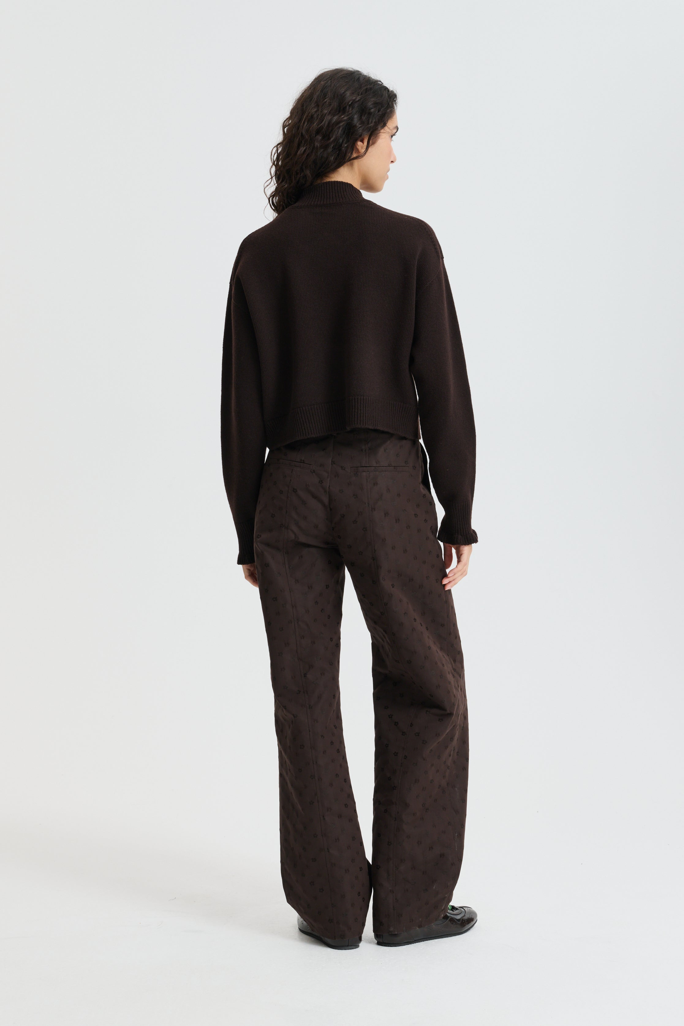 CBDRUSILLA | JUMPER MERINO WOOL BROWN
