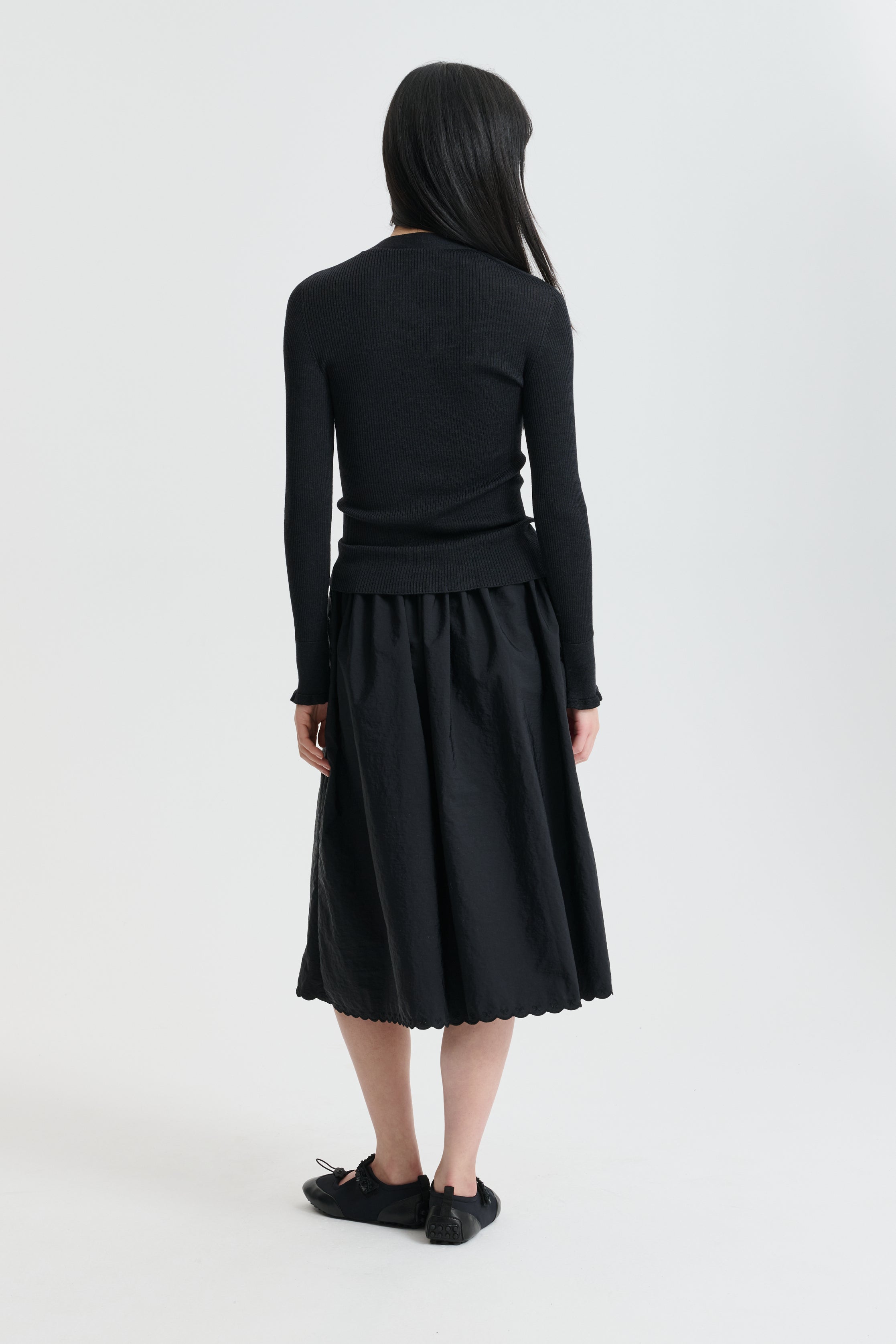 CBFOLKE | CARDIGAN LIGHT MERINO WOOL CHARCOAL GREY