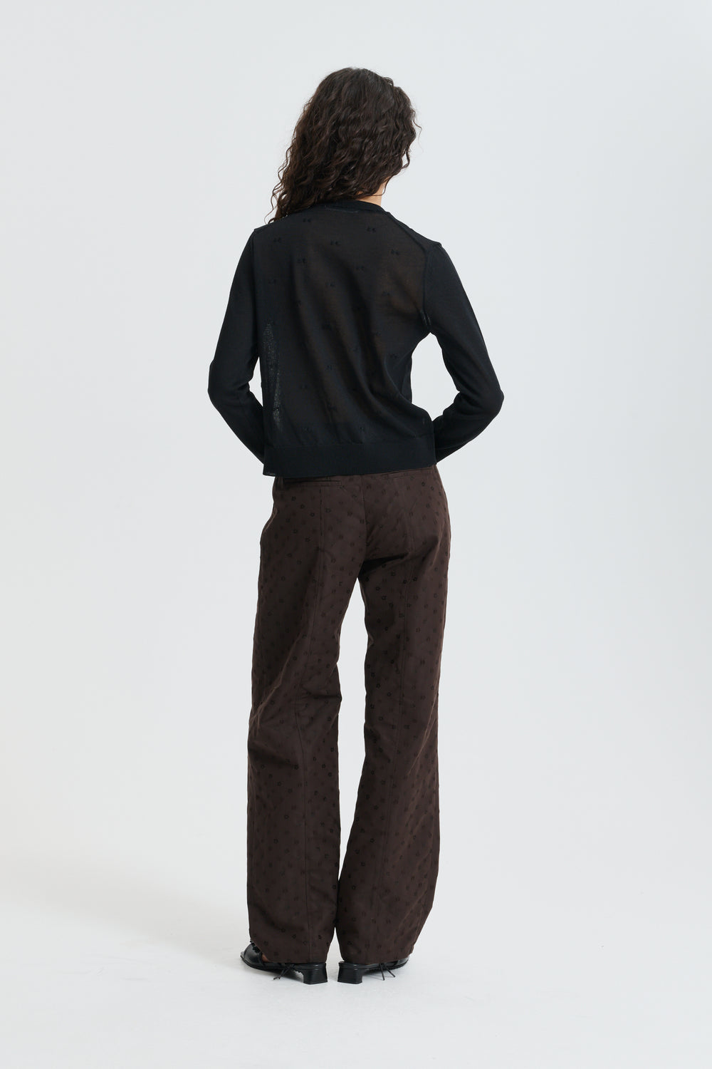CBFLOH | CARDIGAN PRETTY BOW KNIT BLACK