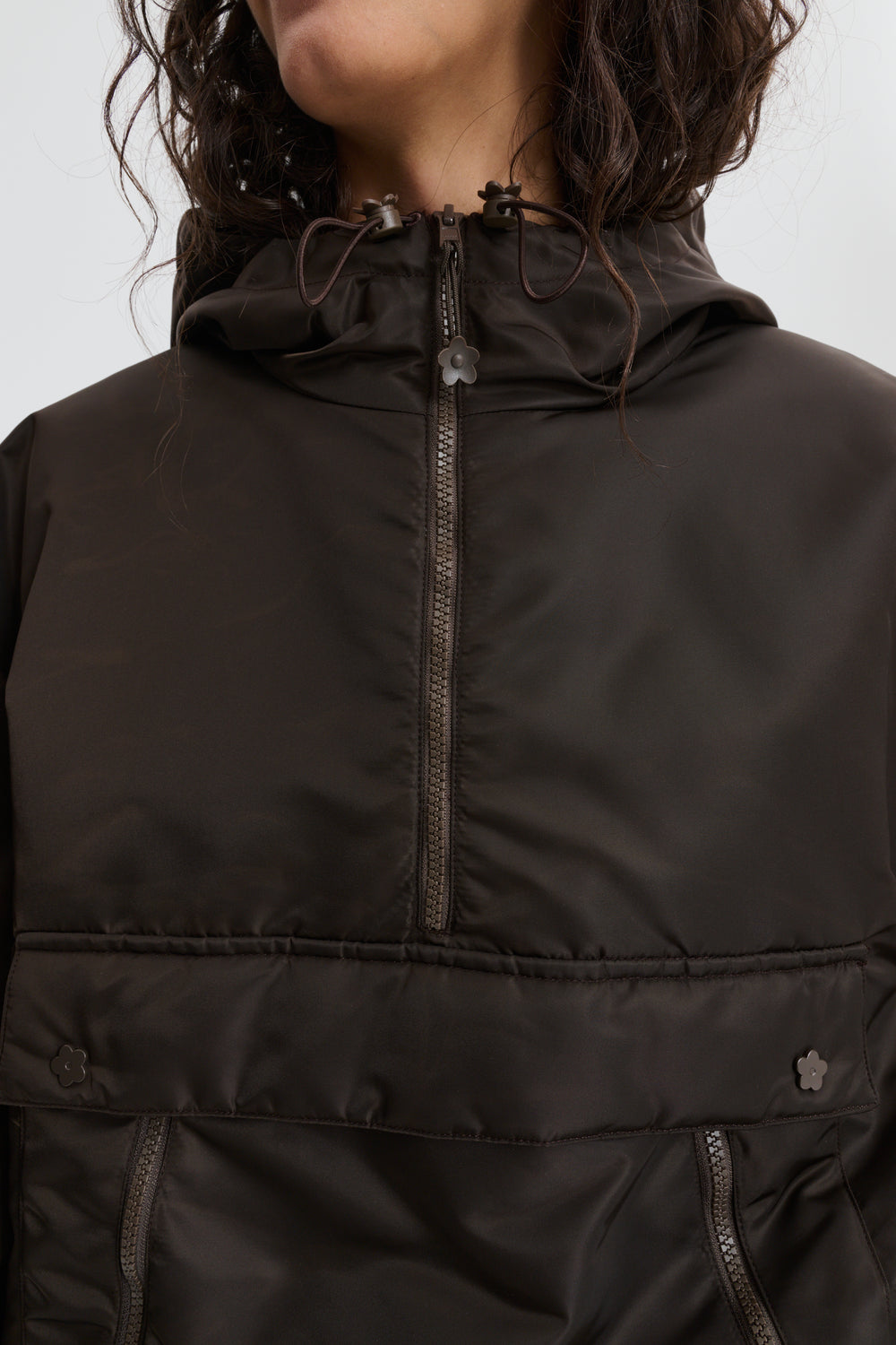 CBBEVERLY | ANORAK TECHNICAL NYLON BROWN