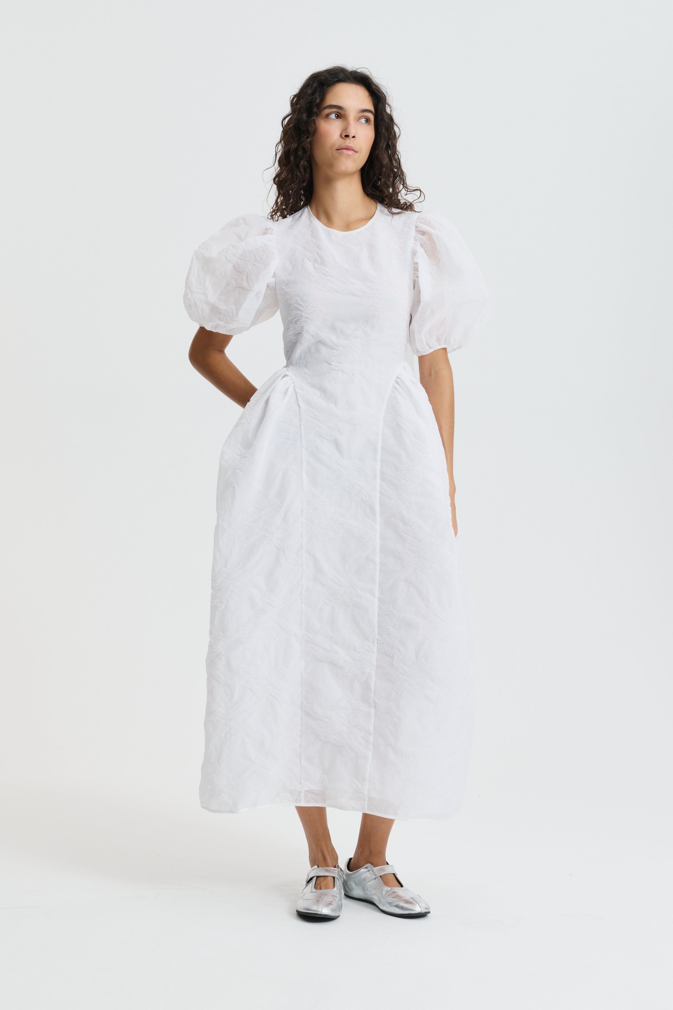 CBULANI | DRESS PAPILLON MATELASSÉ WHITE