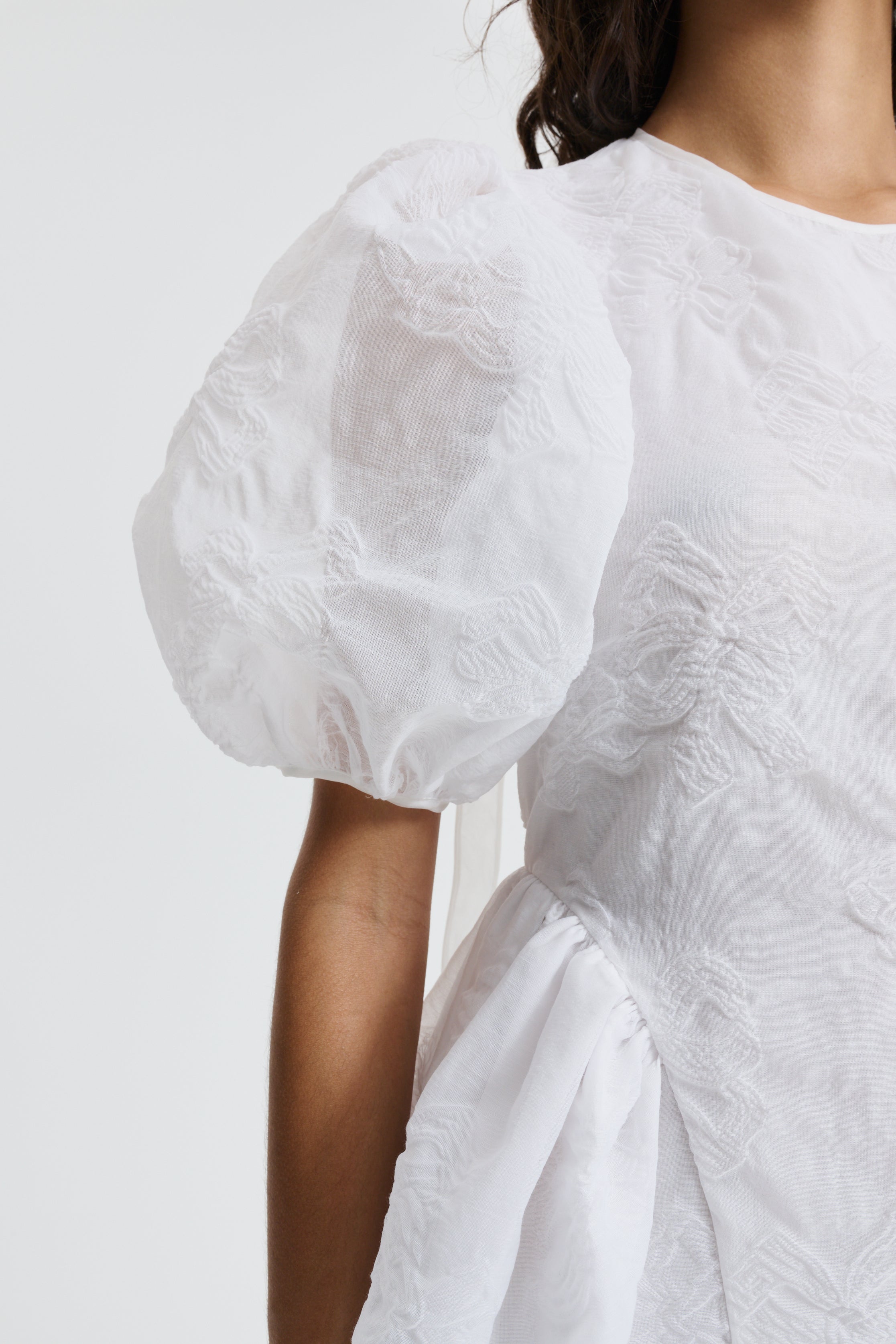 CBULANI | DRESS PAPILLON MATELASSÉ WHITE