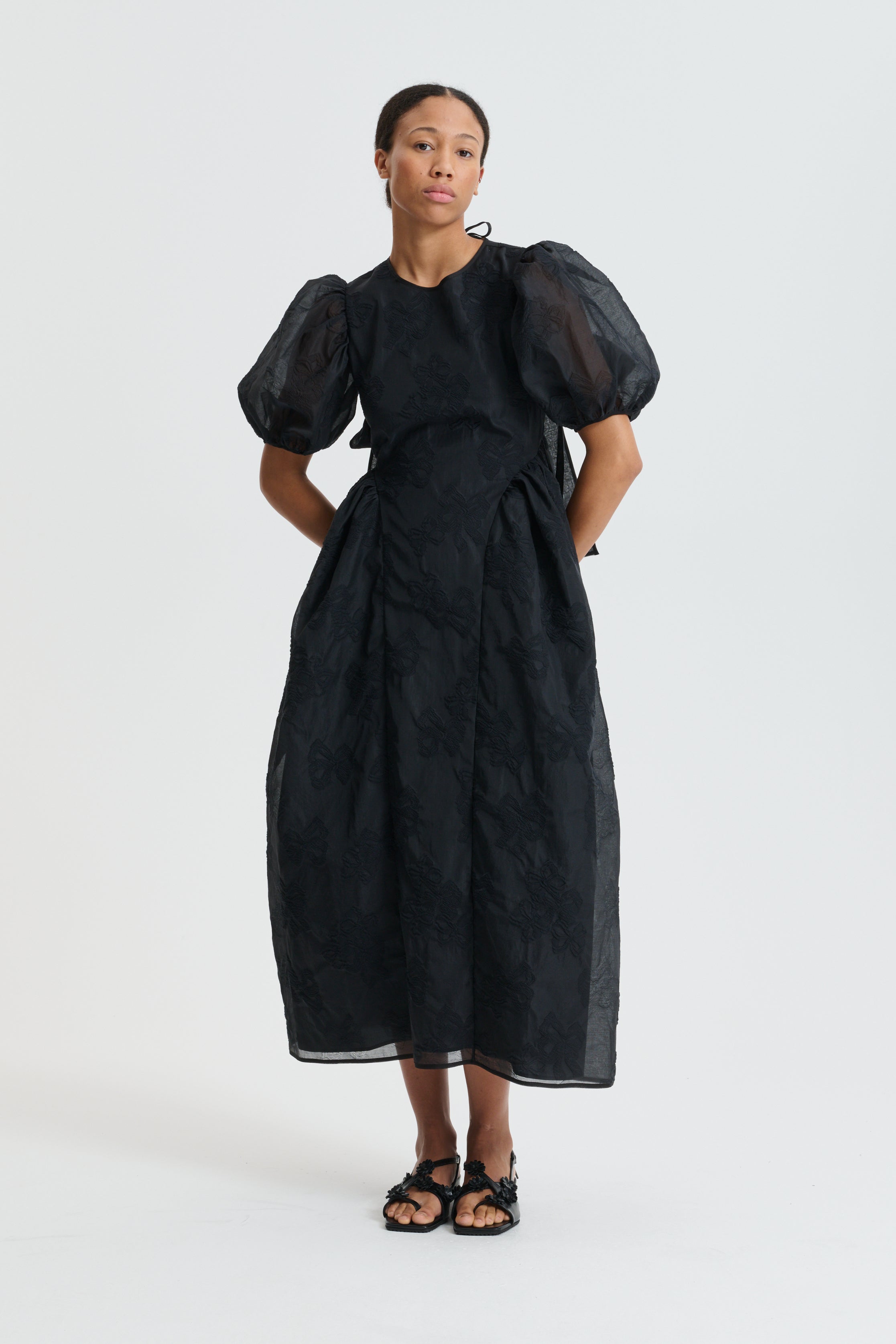 CBULANI | DRESS PAPILLON MATELASSÉ BLACK