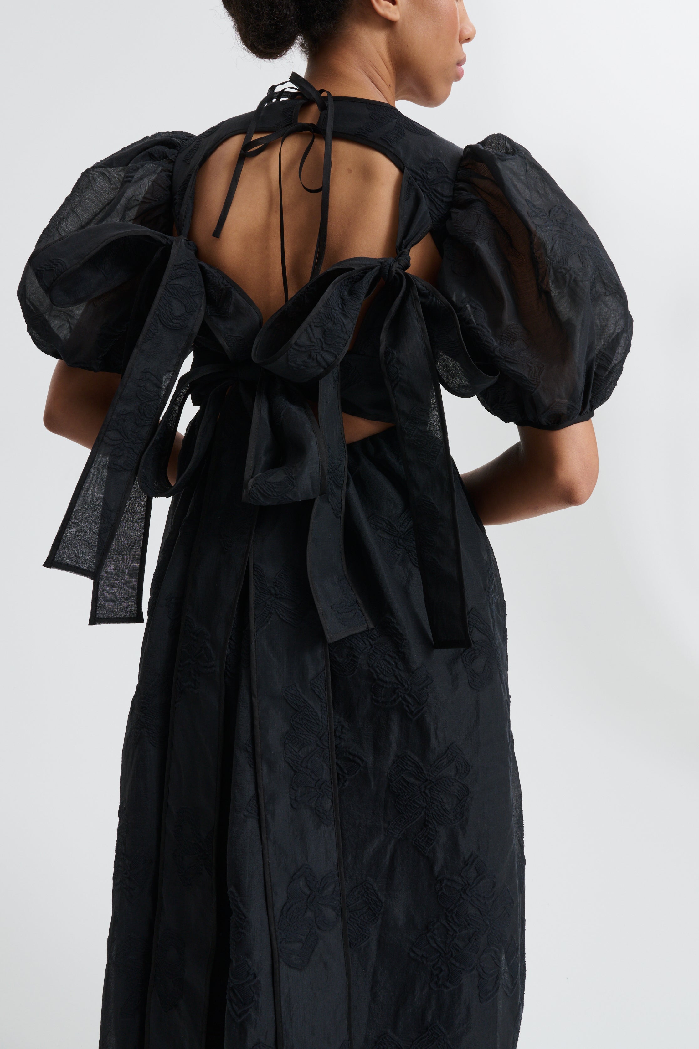 CBULANI | DRESS PAPILLON MATELASSÉ BLACK
