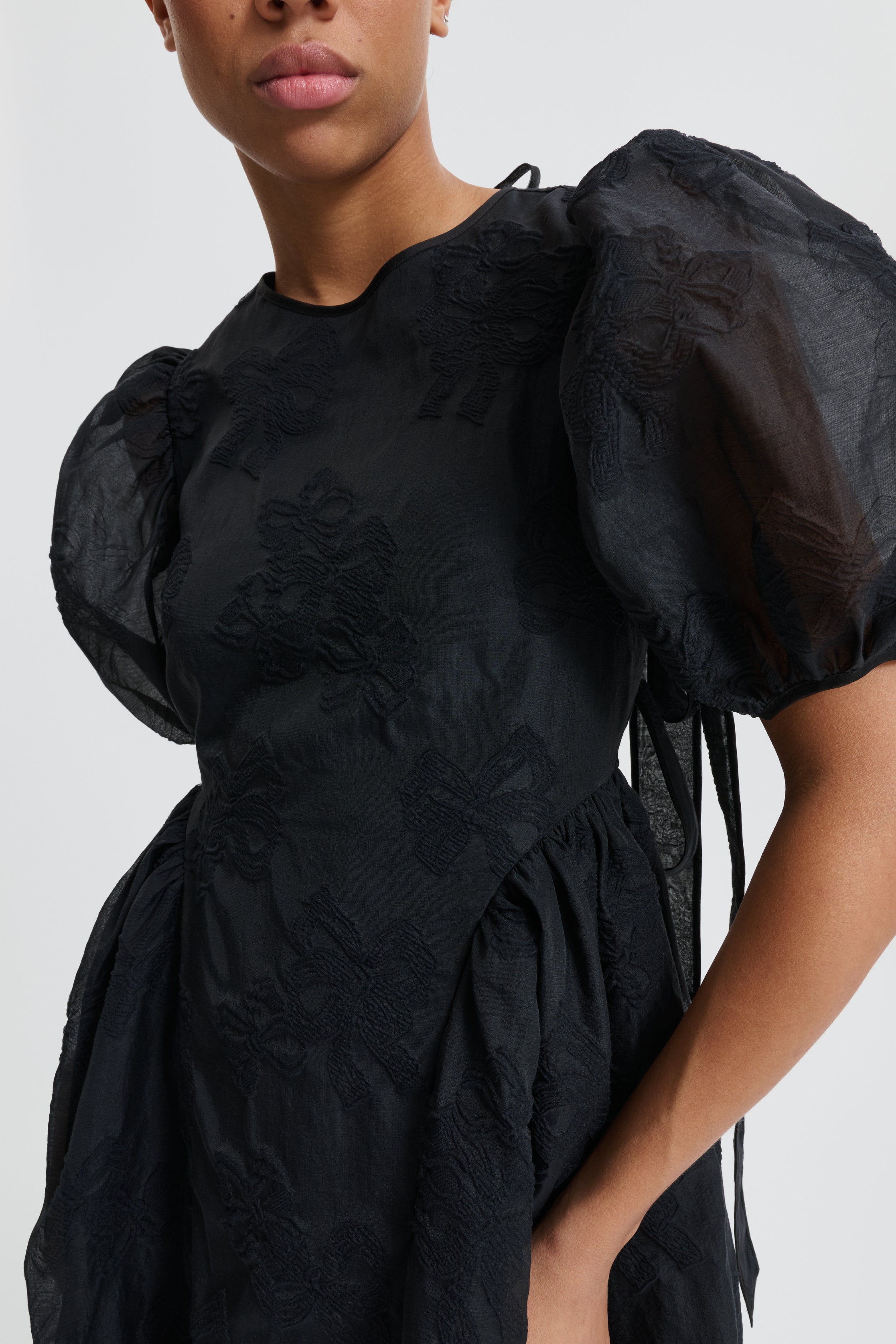 CBULANI | DRESS PAPILLON MATELASSÉ BLACK