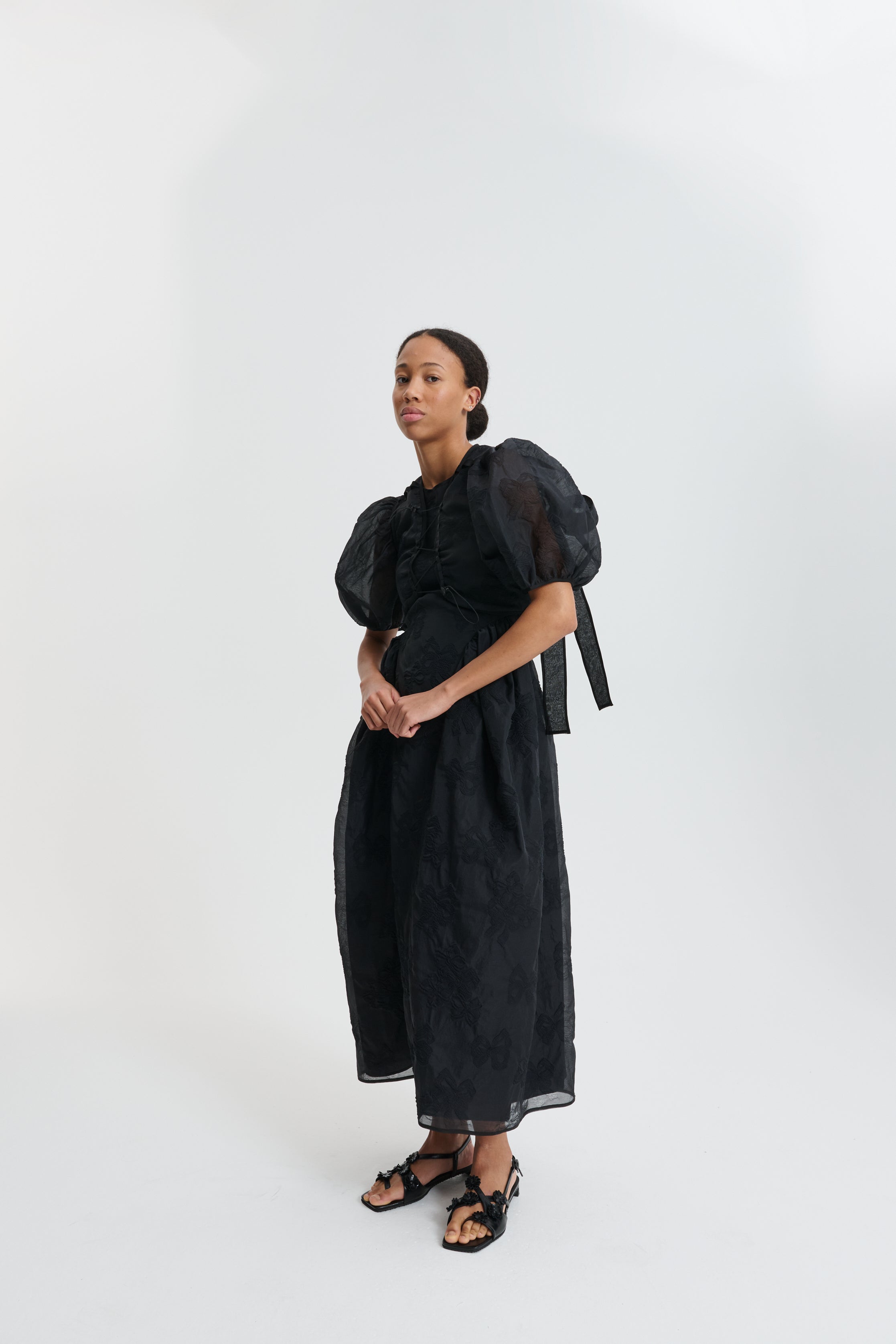 CBULANI | DRESS PAPILLON MATELASSÉ BLACK