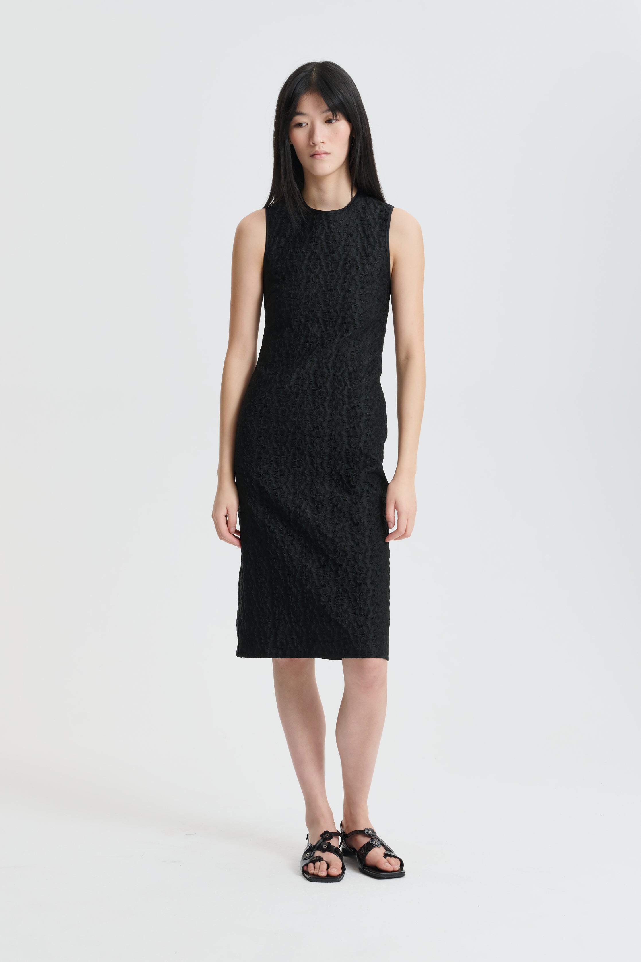 CBDEVIN | DRESS BEGONIA JACQUARD BLACK