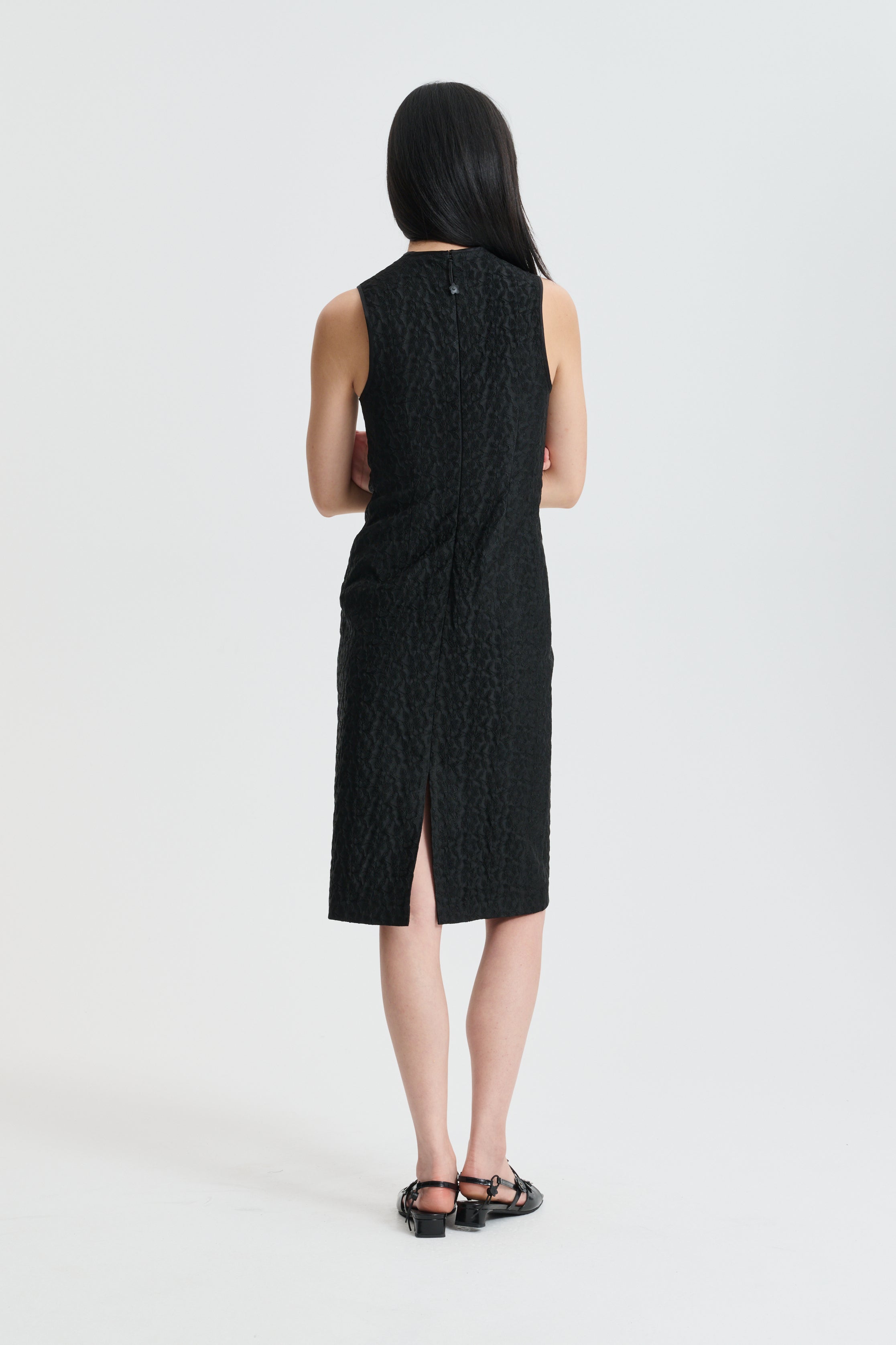 CBDEVIN | DRESS BEGONIA JACQUARD BLACK