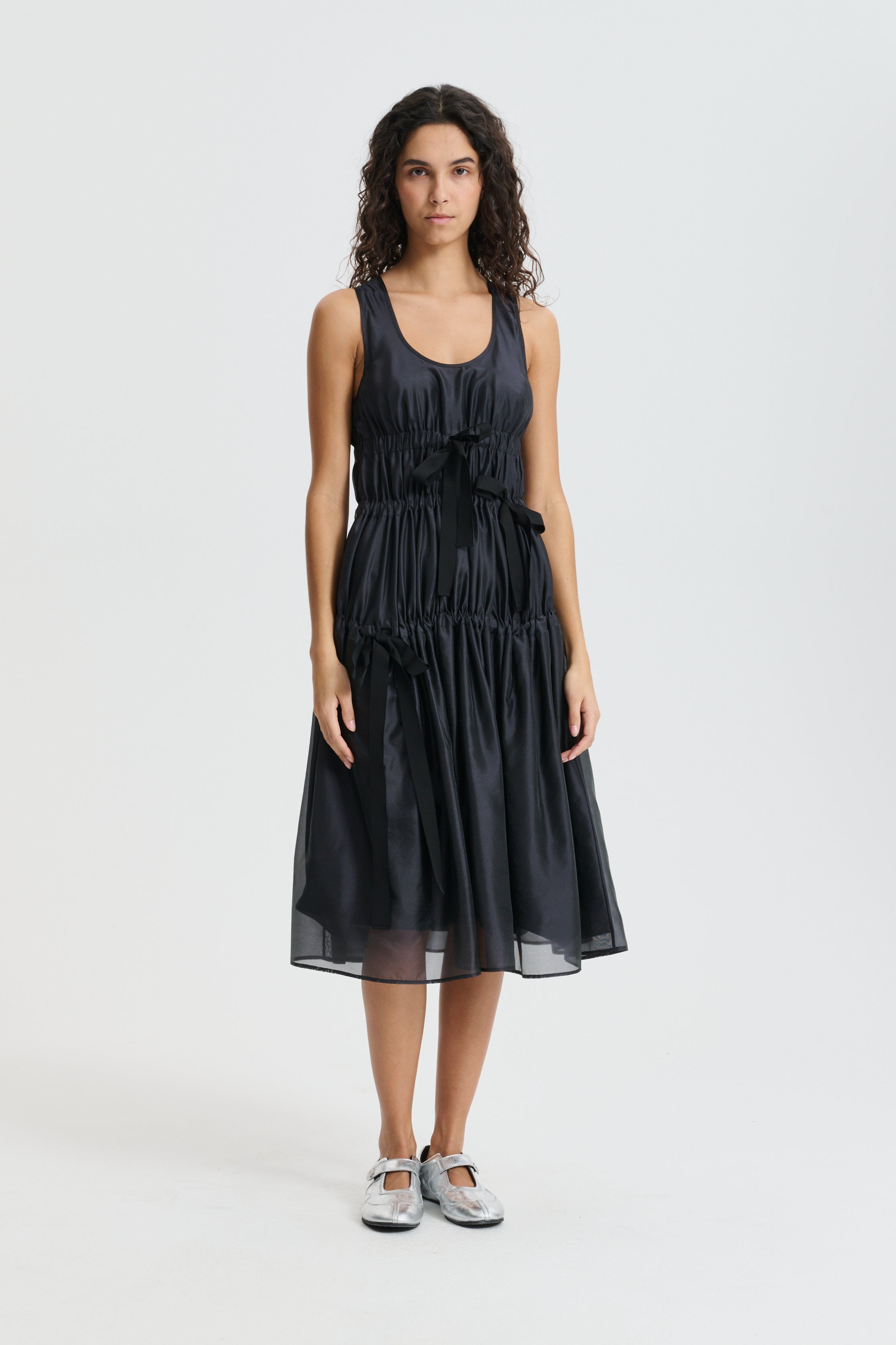 CBFARA | DRESS HYBRID ORGANZA BLACK