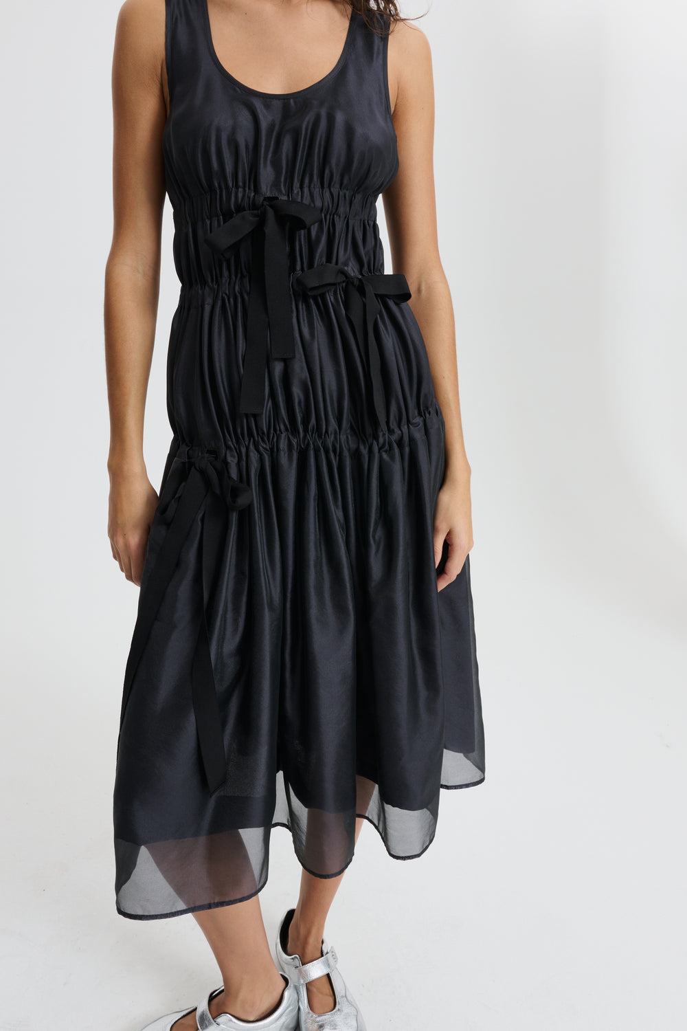 CBFARA | DRESS HYBRID ORGANZA BLACK