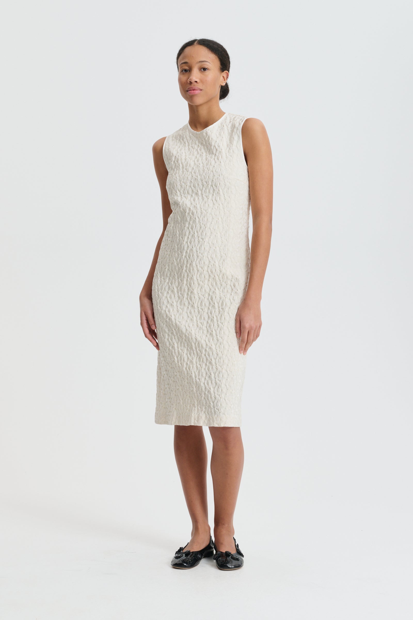 CBDEVIN | DRESS BEGONIA JACQUARD VINTAGE IVORY