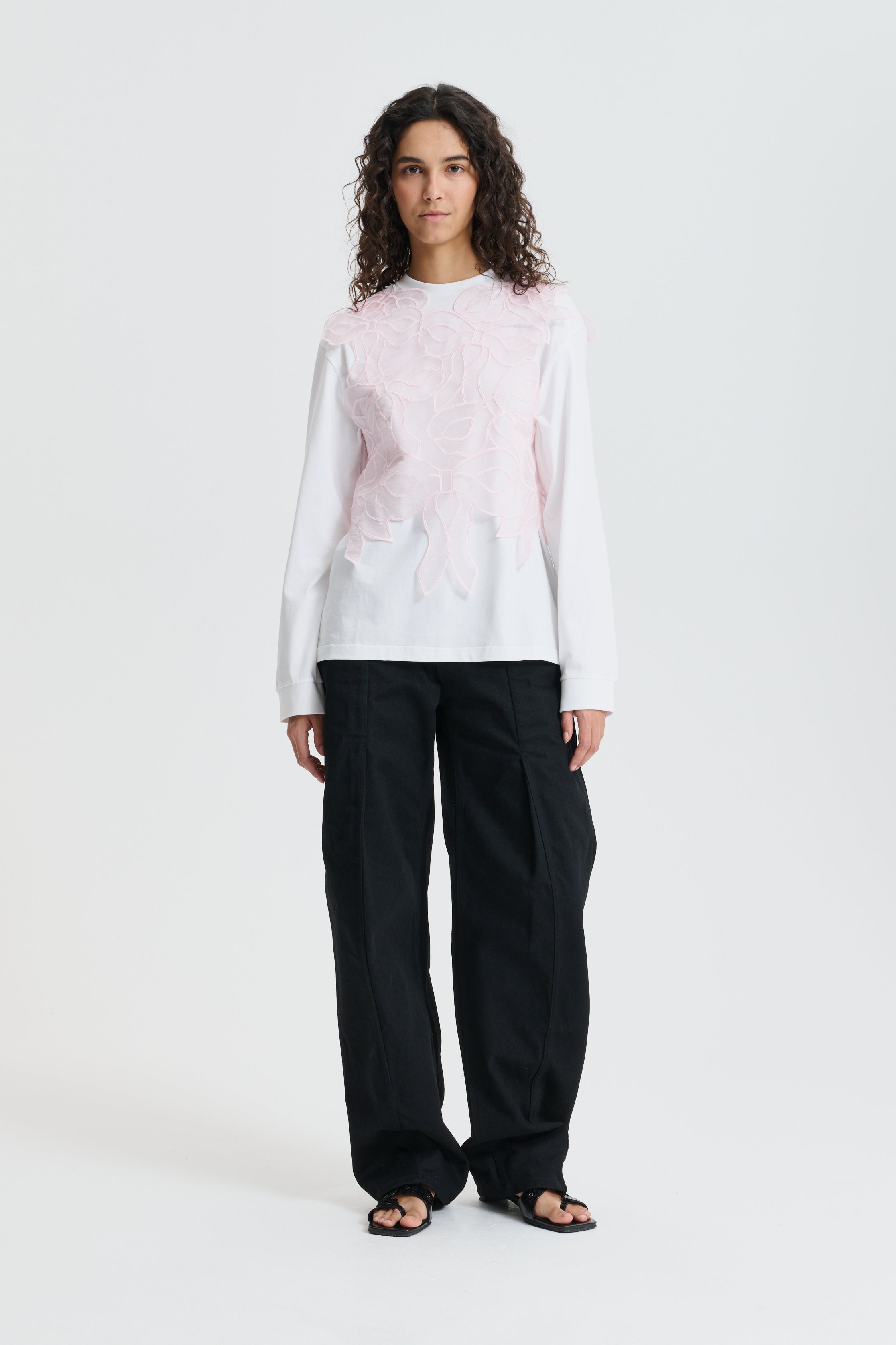 CBAYA | TOP BOW EMBROIDERY BLUSH PINK
