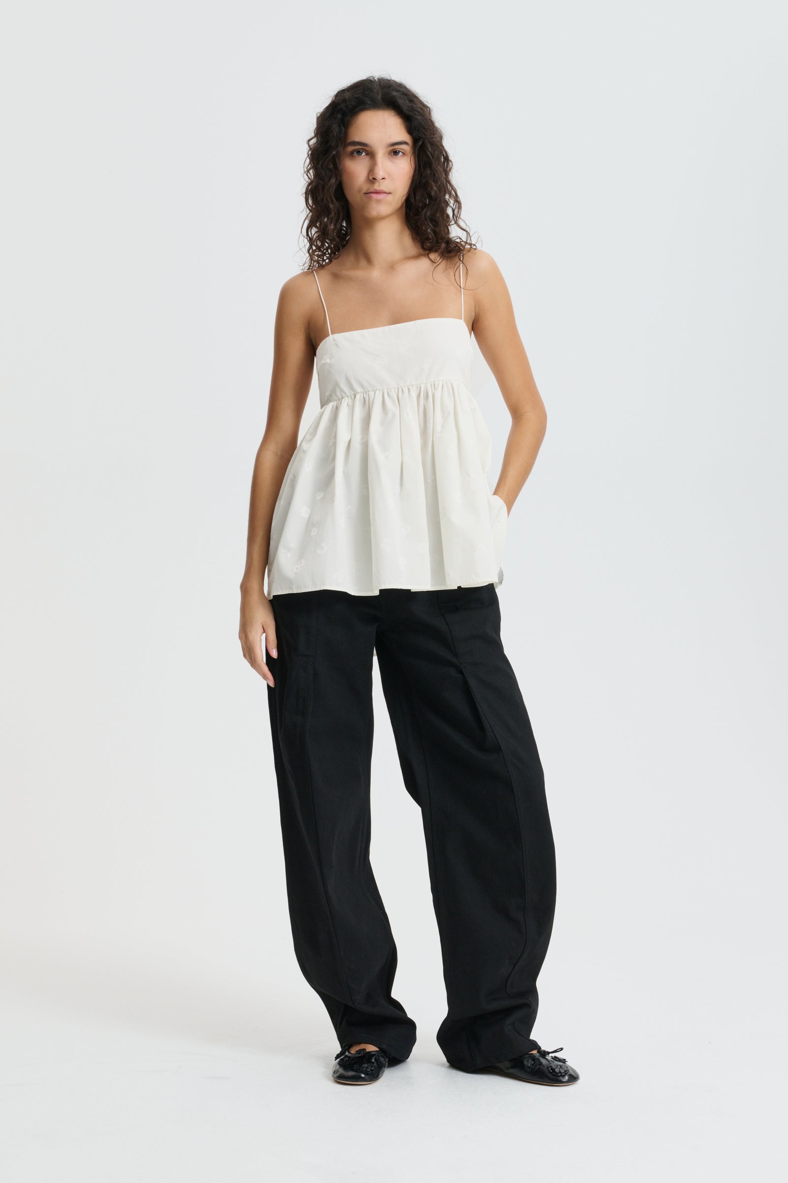 CBVERONICA | TOP DITSY BELLIS WHITE