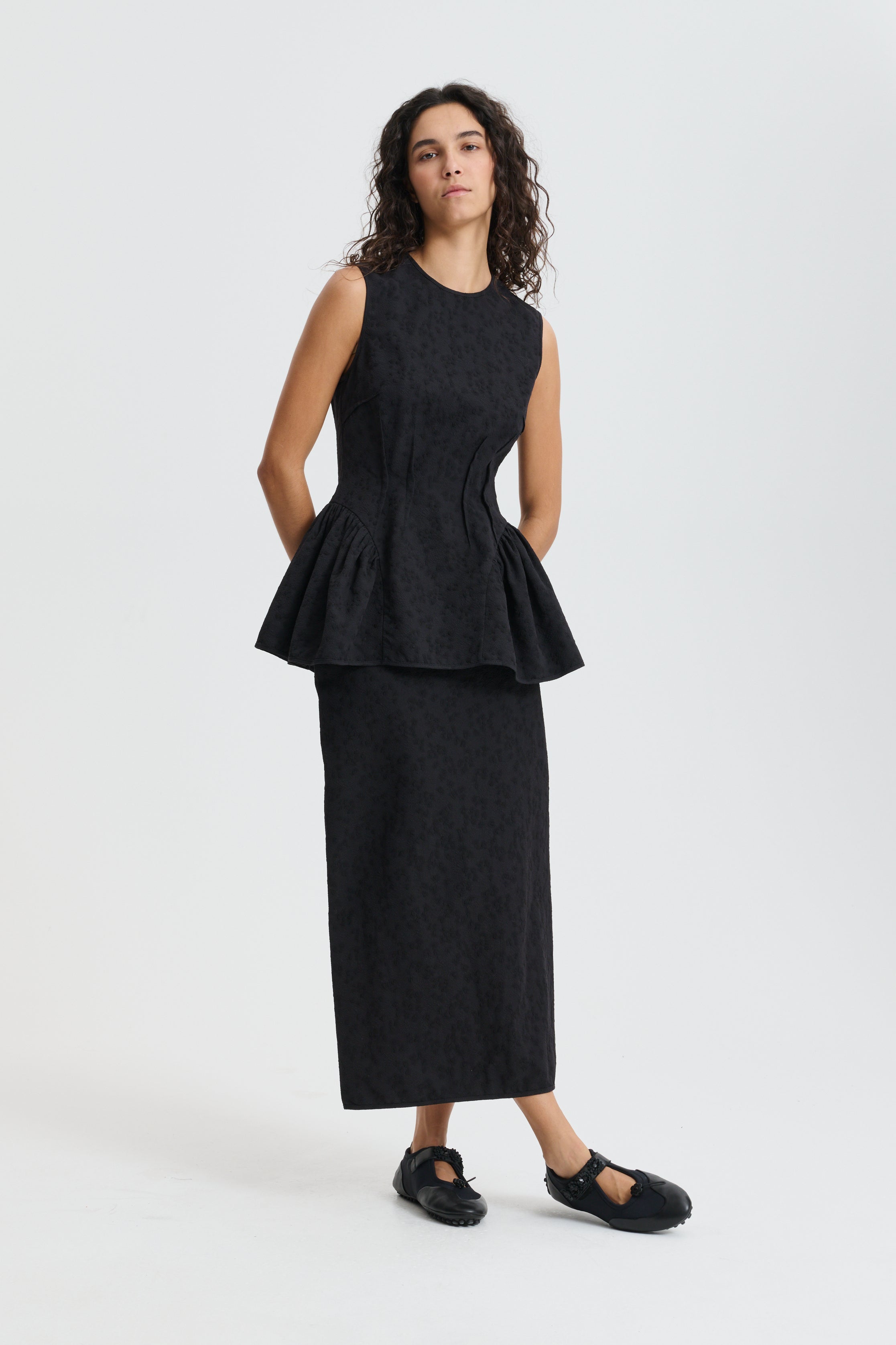CBDAIMI | TOP EIRA MATELASSÉ BLACK