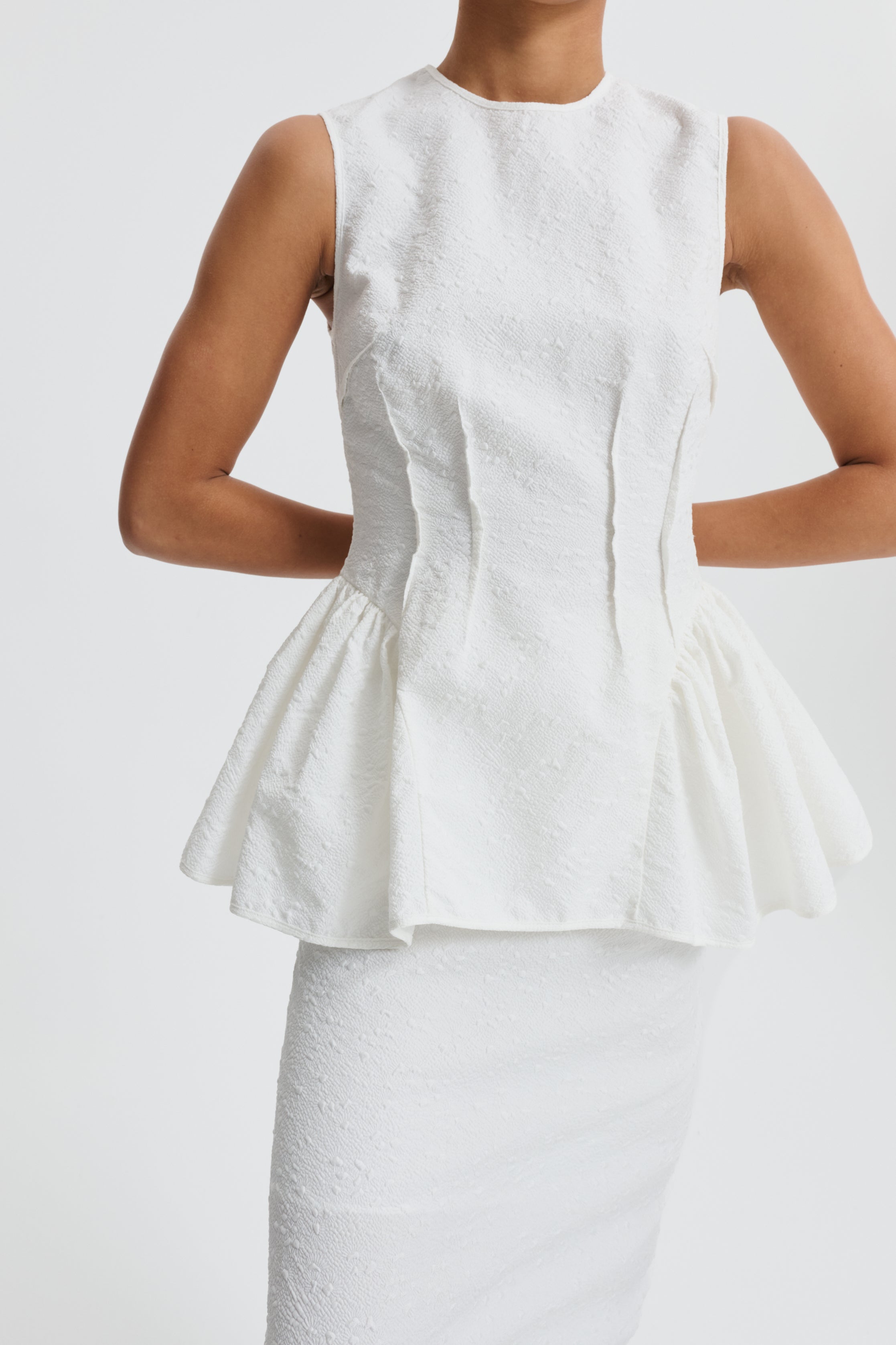CBDAIMI | TOP EIRA MATELASSÉ WHITE