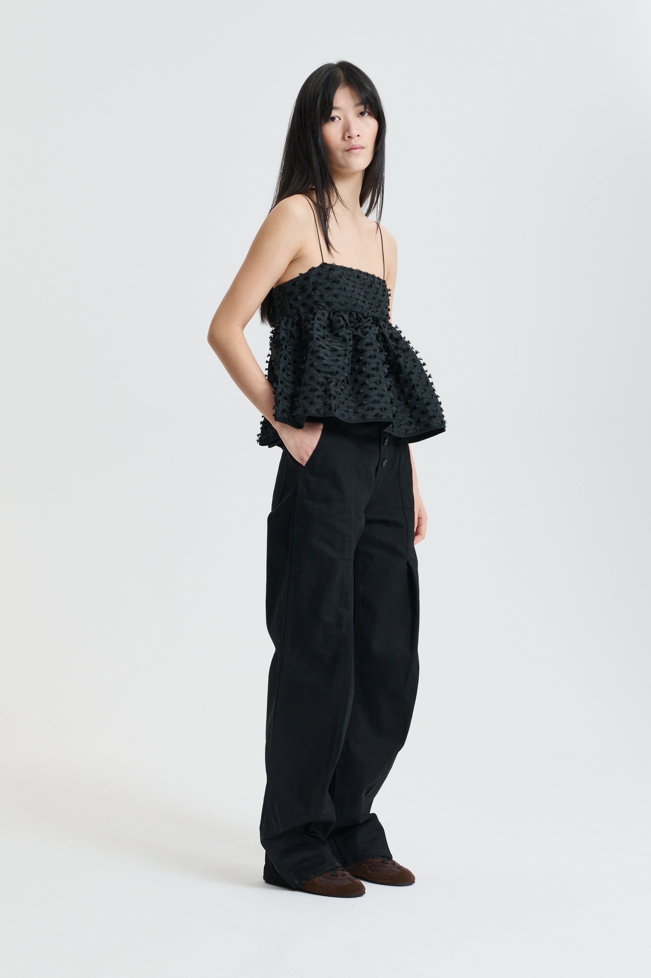 CBBABETTE | TOP FIAMMA FIL-COUPÉ BLACK