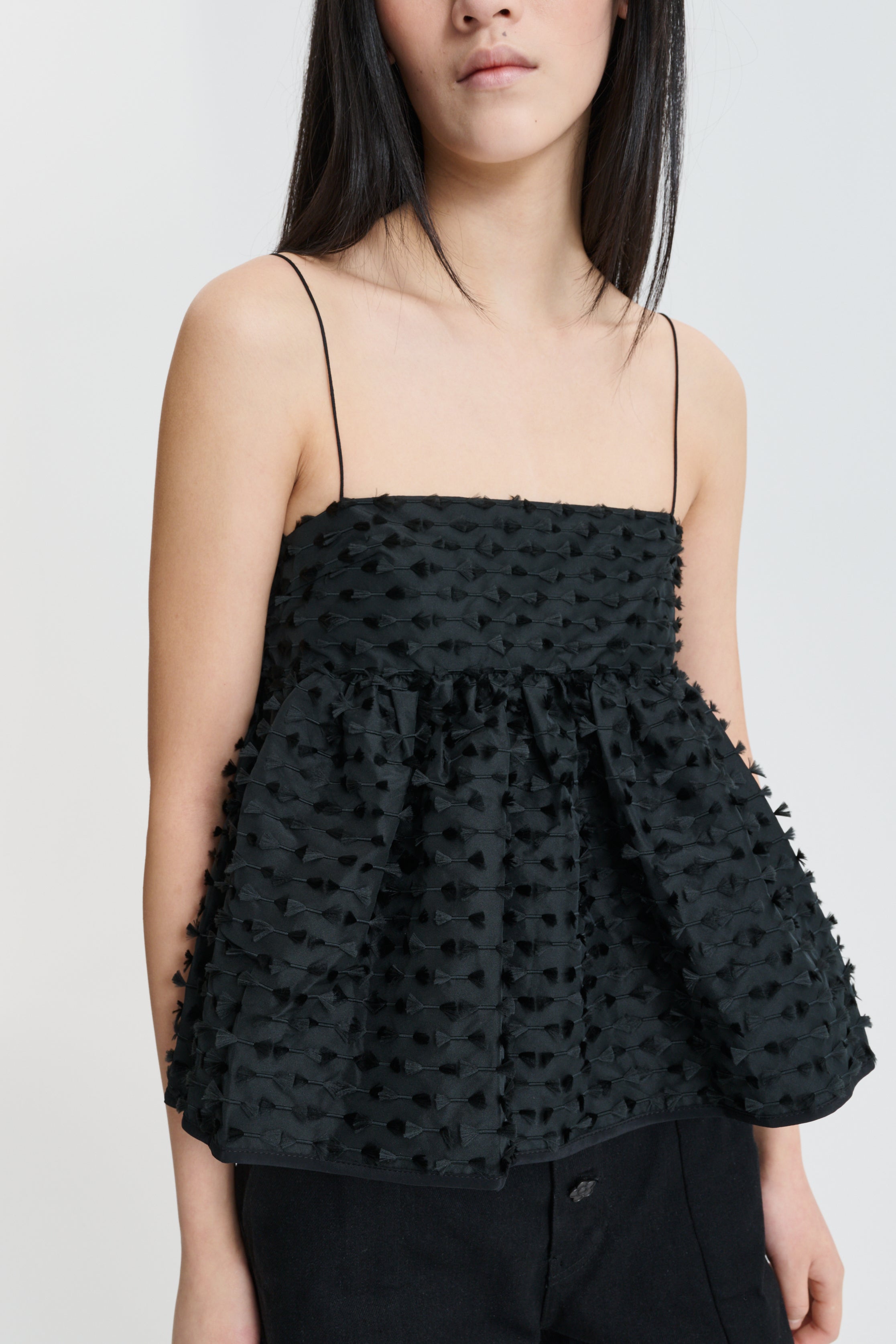 CBBABETTE | TOP FIAMMA FIL-COUPÉ BLACK