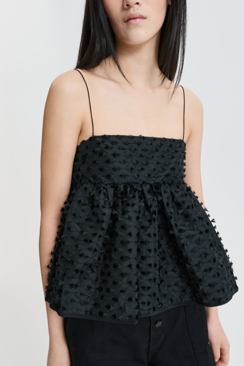 CBBABETTE | TOP FIAMMA FIL-COUPÉ BLACK