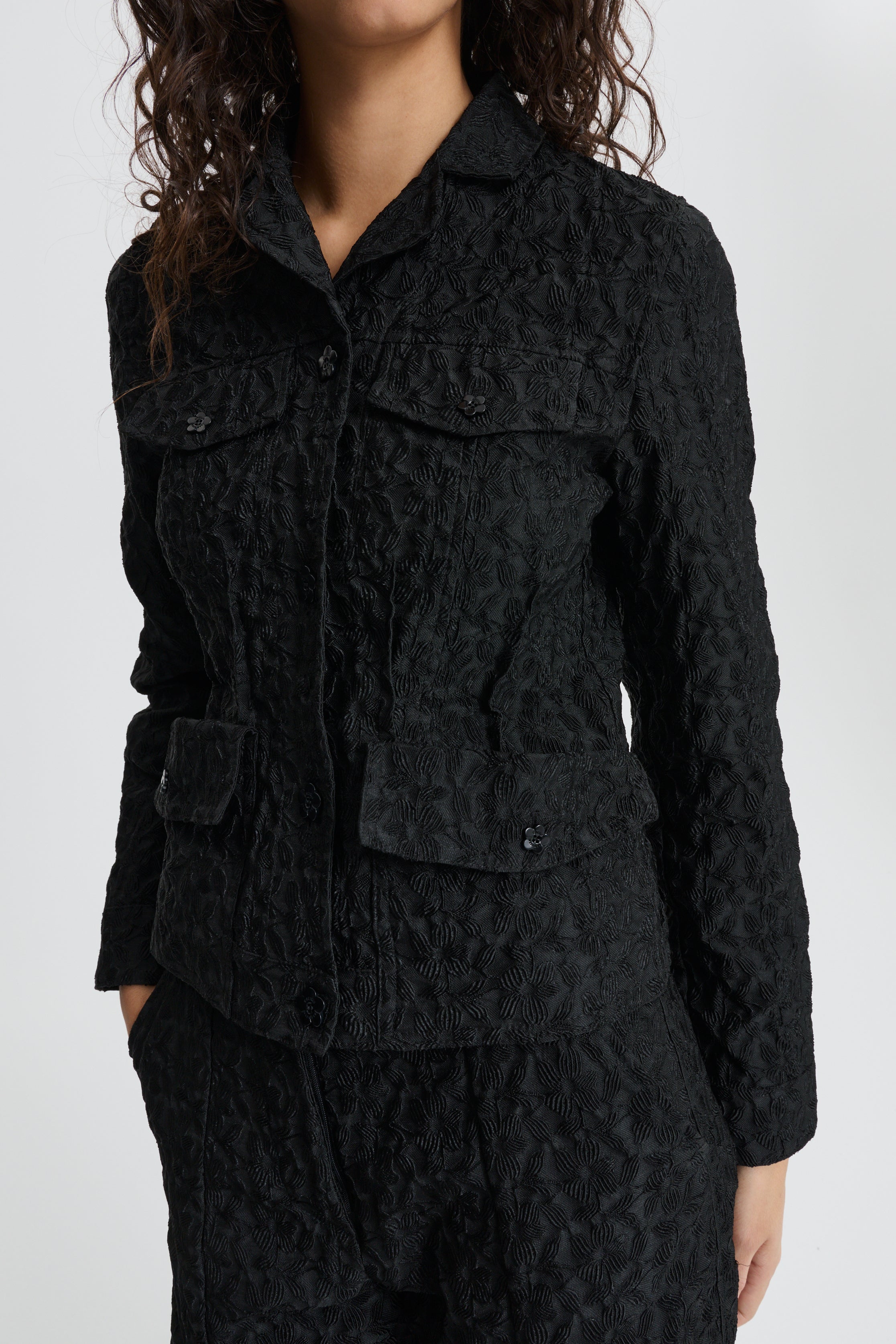 CBCLOVER | BLAZER BEGONIA JACQUARD BLACK