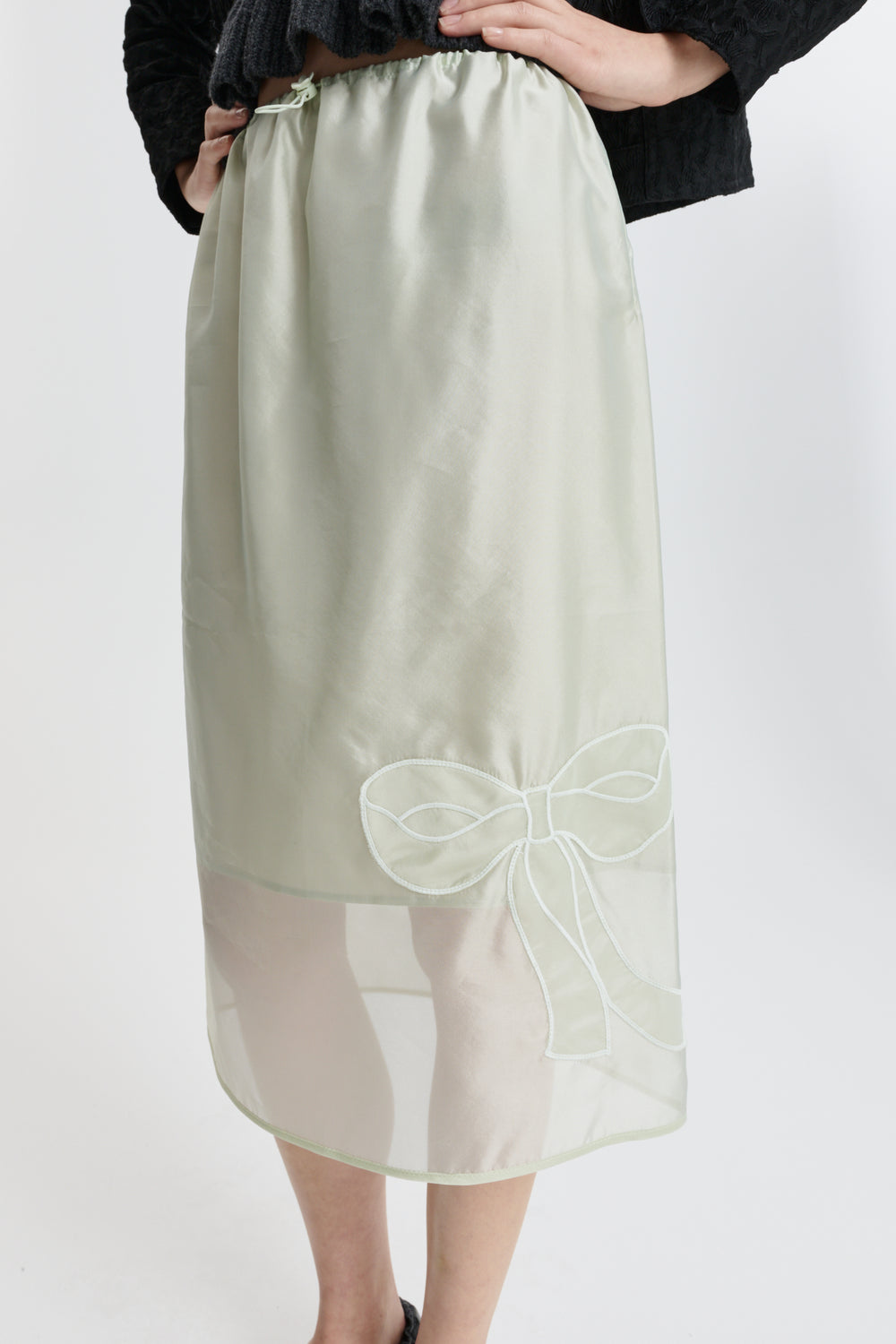 CBBRIA | SKIRT HYBRID ORGANZA PALE GREEN