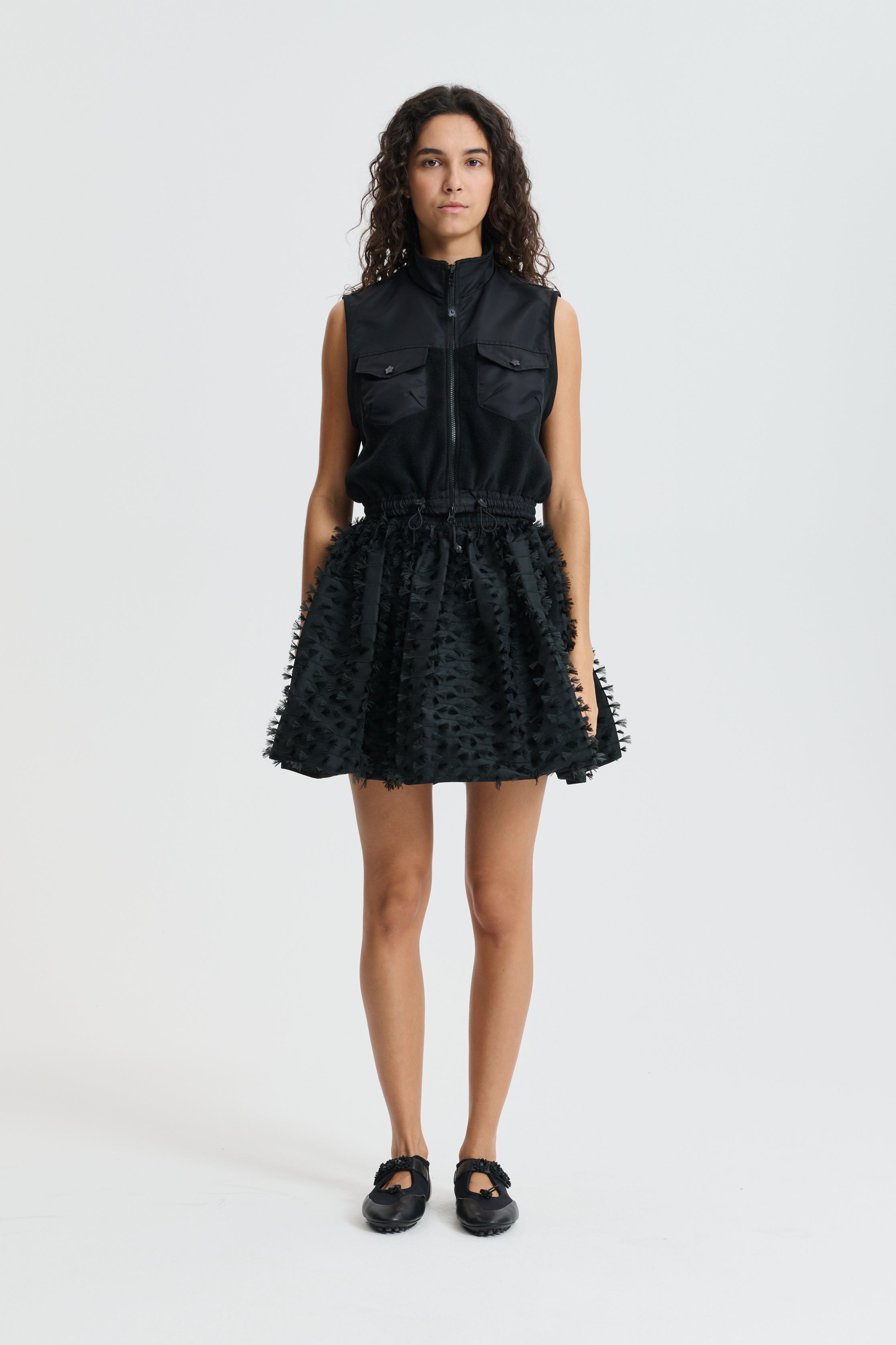 CBDALLAS | SKIRT FIAMMA FIL-COUPÉ BLACK