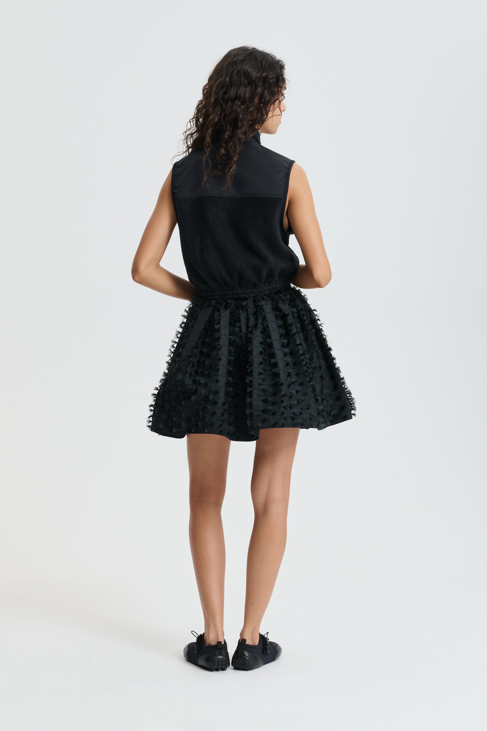 CBDALLAS | SKIRT FIAMMA FIL-COUPÉ BLACK