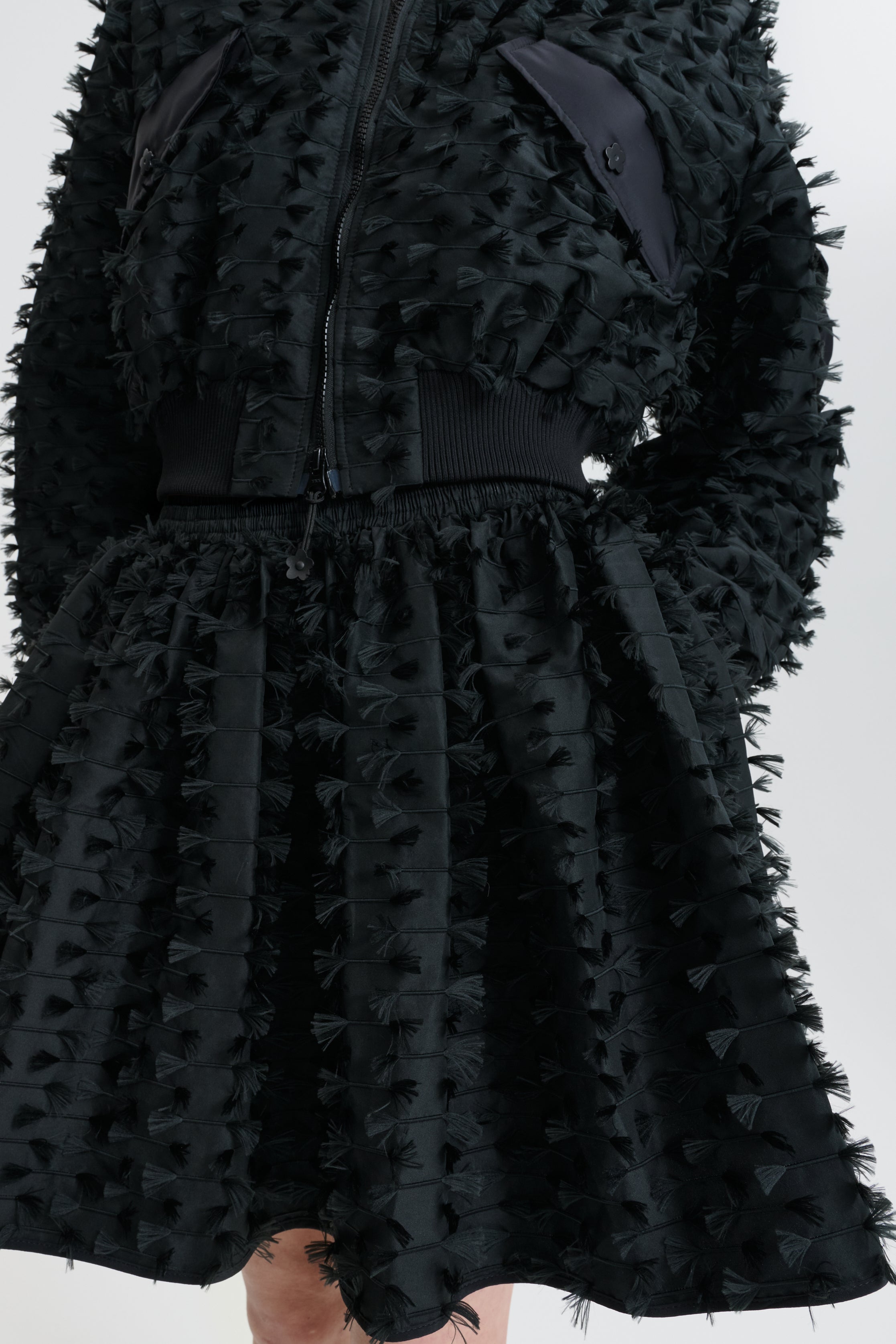 CBDALLAS | SKIRT FIAMMA FIL-COUPÉ BLACK