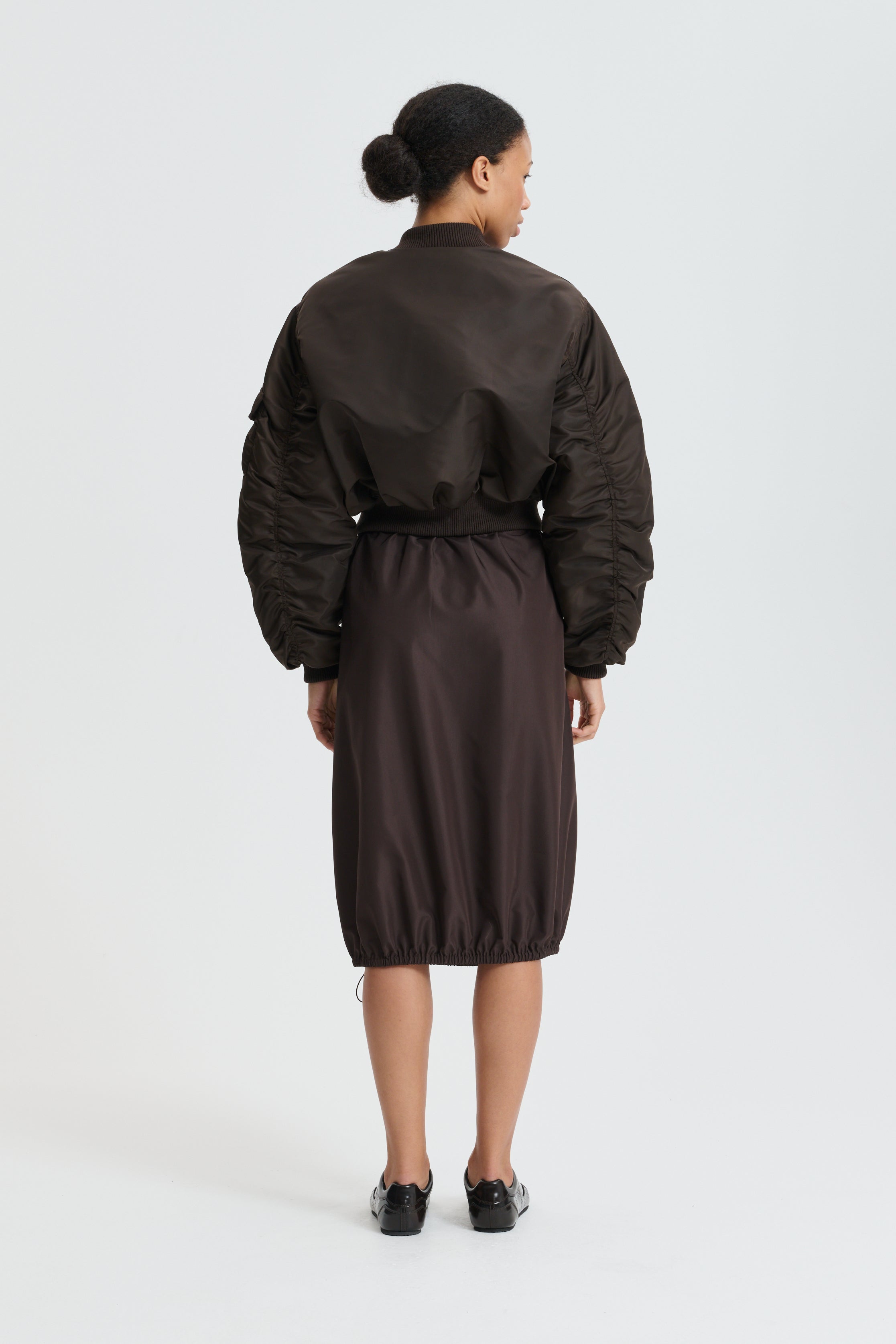 CBFIE | SKIRT RECYCLED FAILLE BROWN