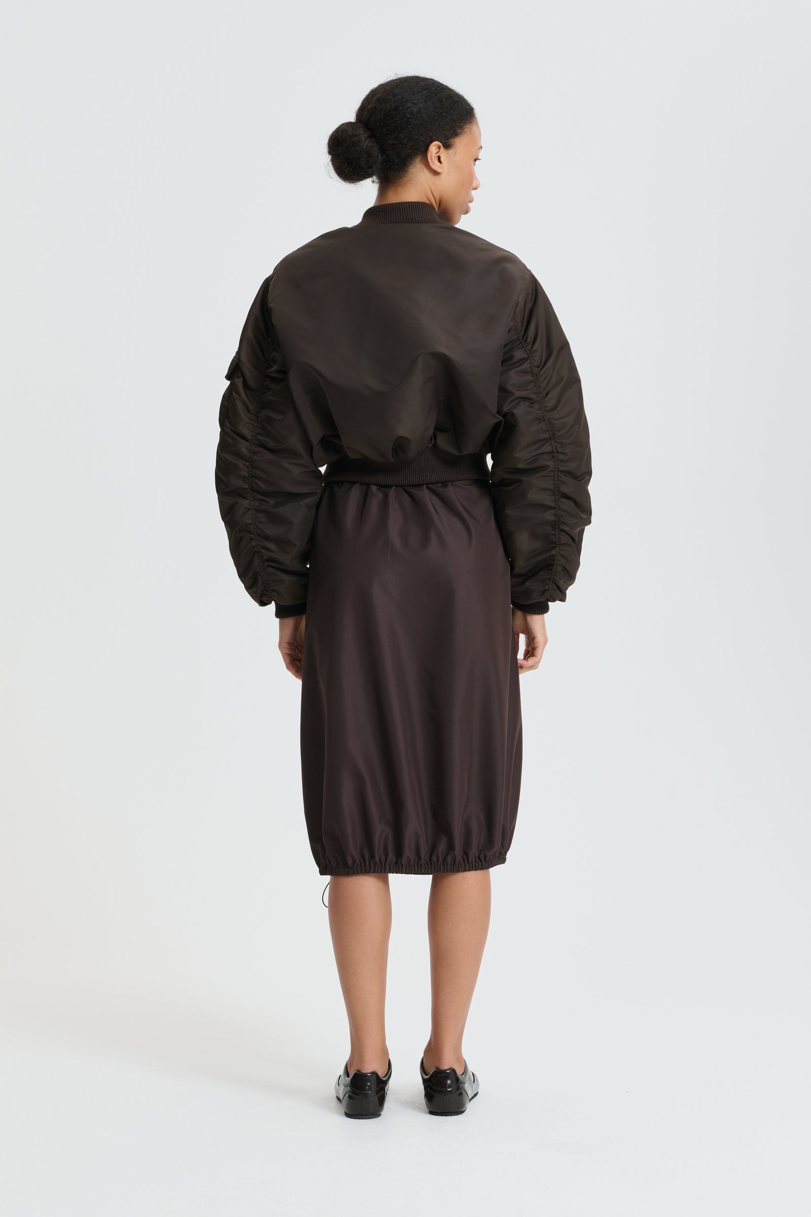 CBFIE | SKIRT RECYCLED FAILLE BROWN