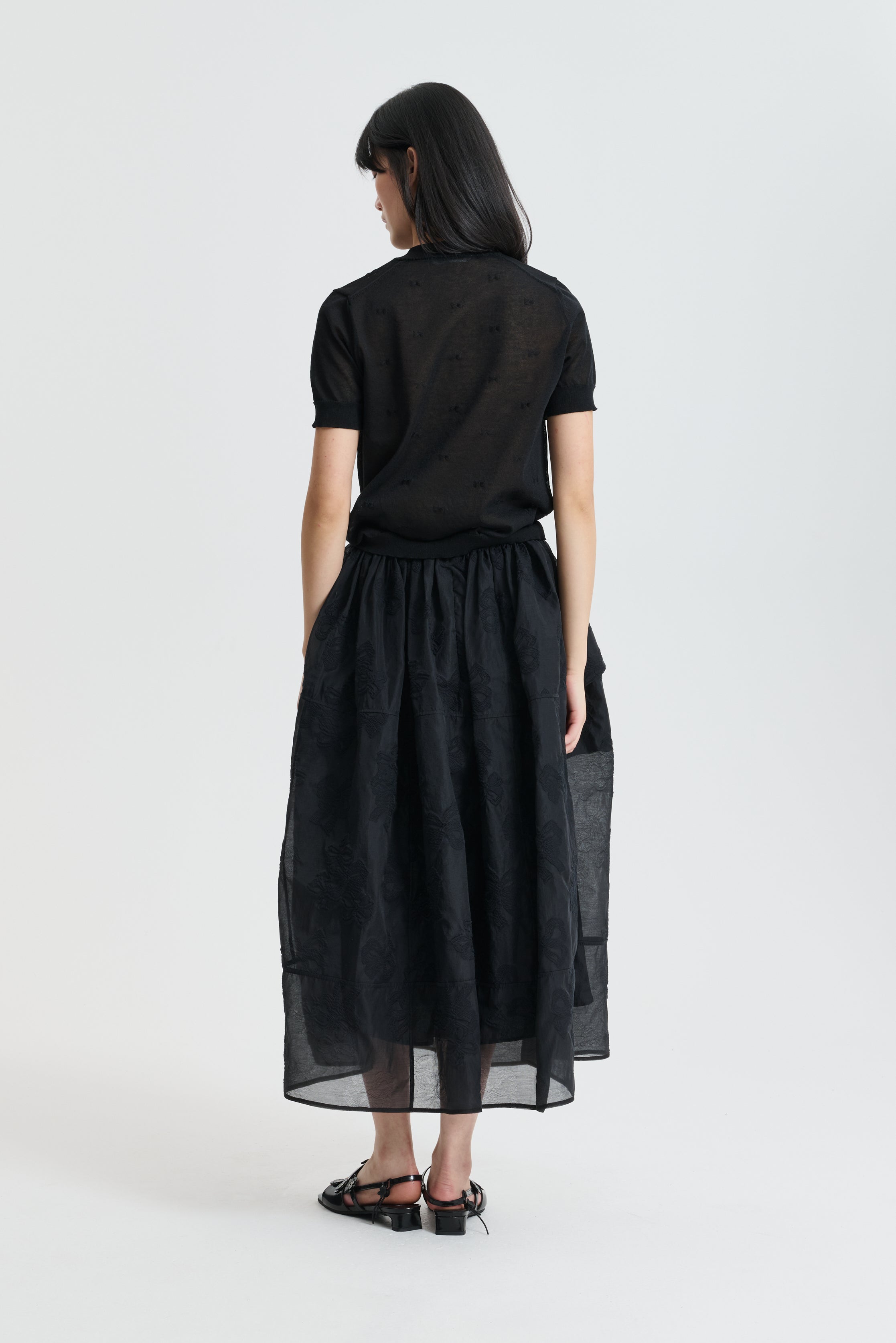 CBFUANA | SKIRT PAPILLON MATELASSÉ BLACK