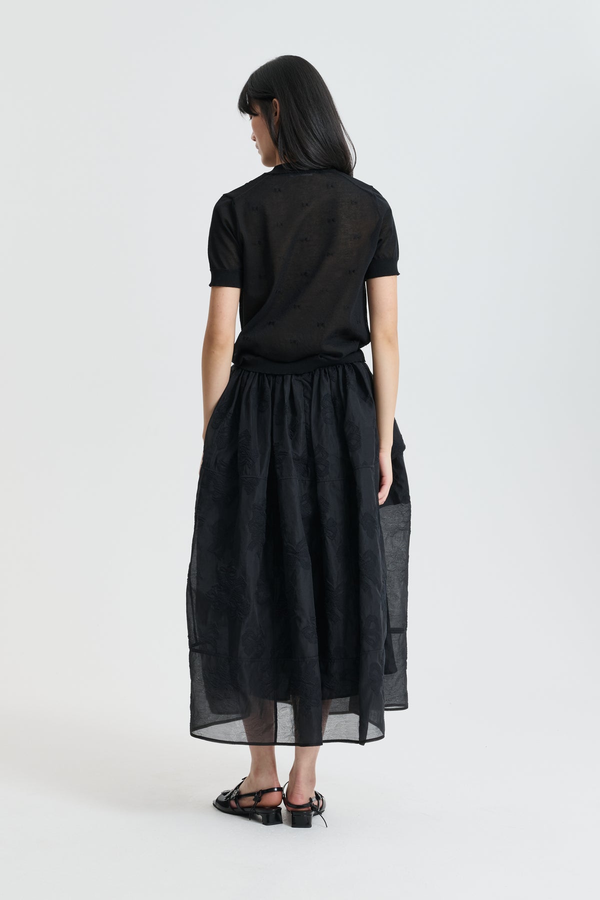CBFUANA | SKIRT PAPILLON MATELASSÉ BLACK